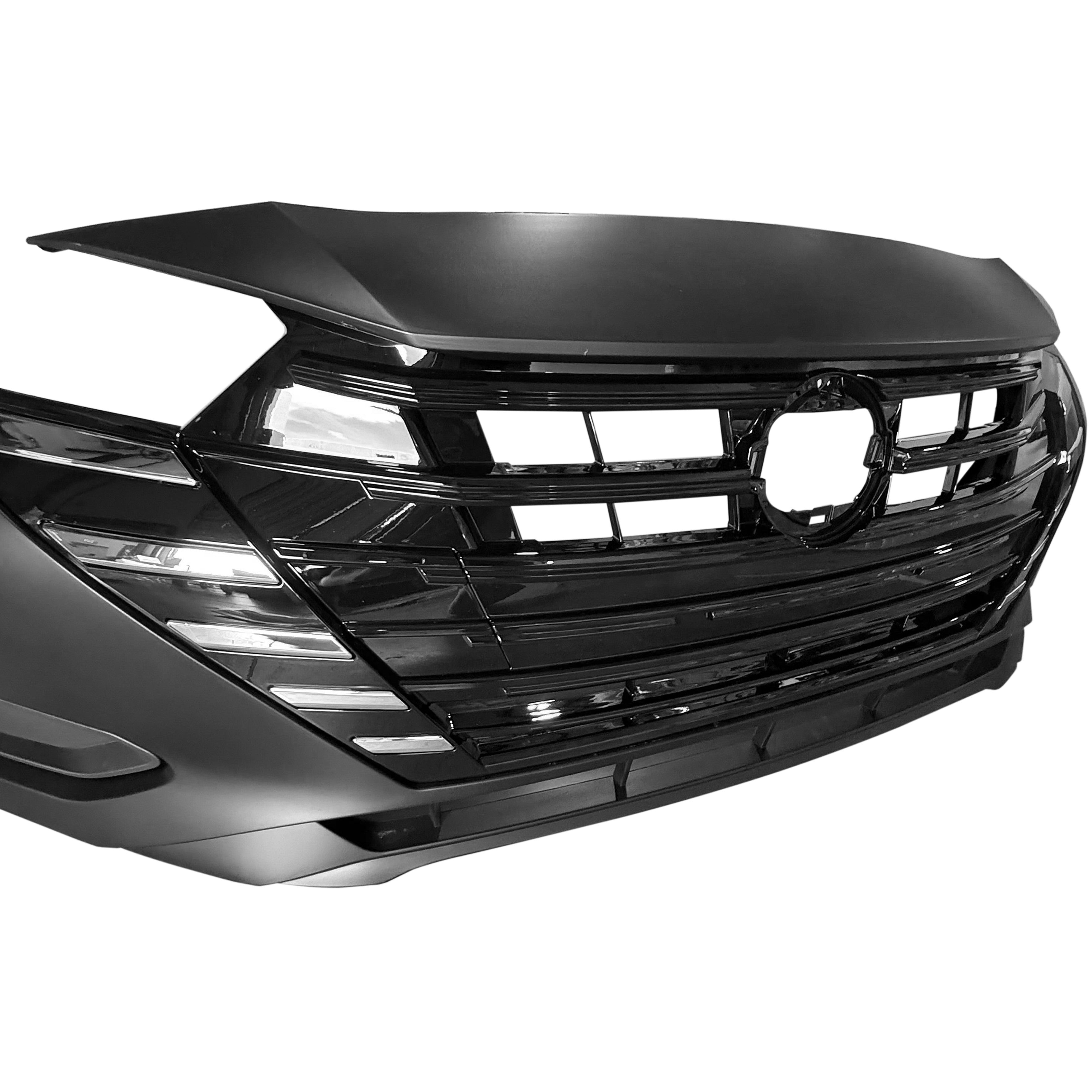 For 2023 2024 2025 Nissan Versa Front Bumper with Grille Complete Set Aftermarket Assembly