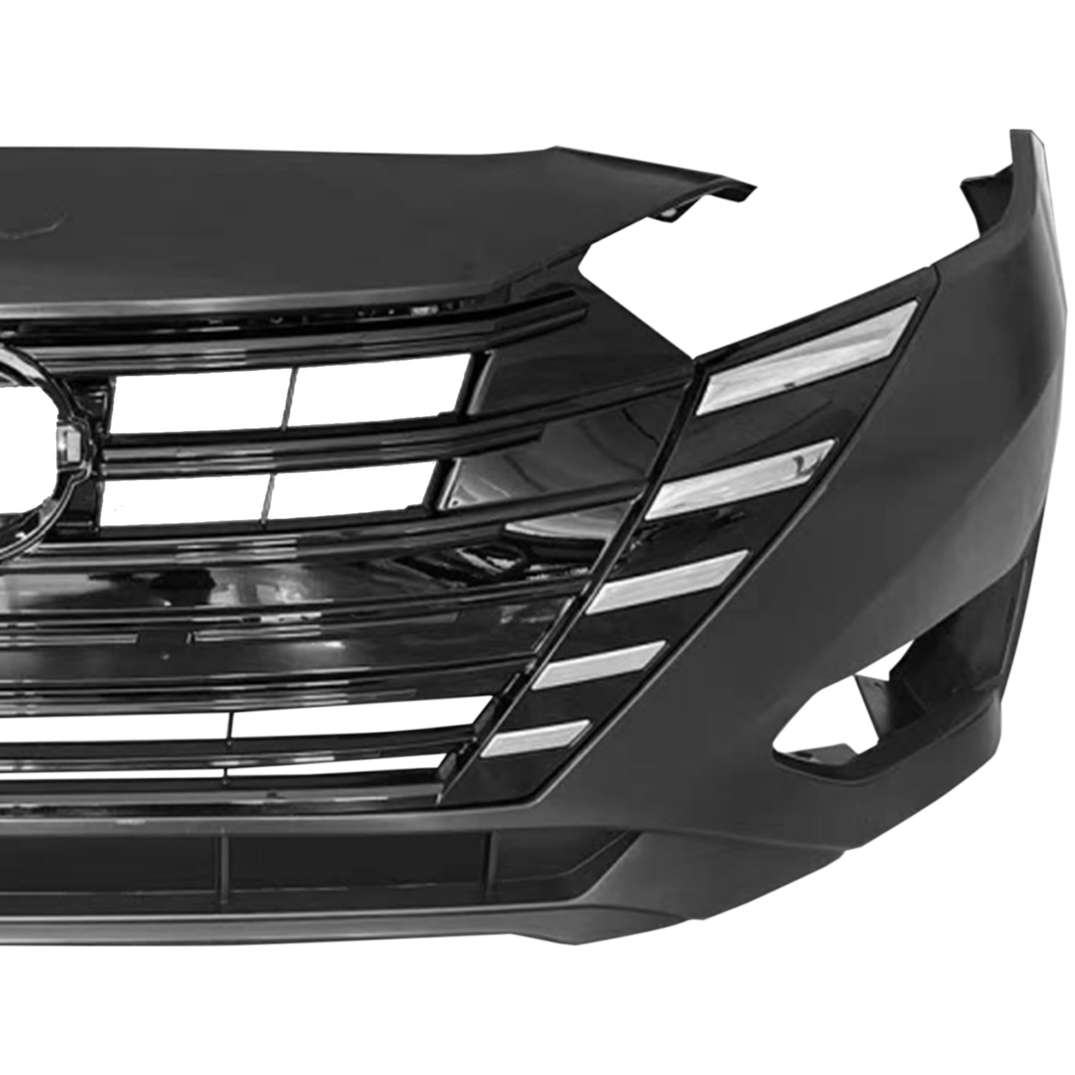 For 2023 2024 2025 Nissan Versa Front Bumper with Grille Complete Set Aftermarket Assembly