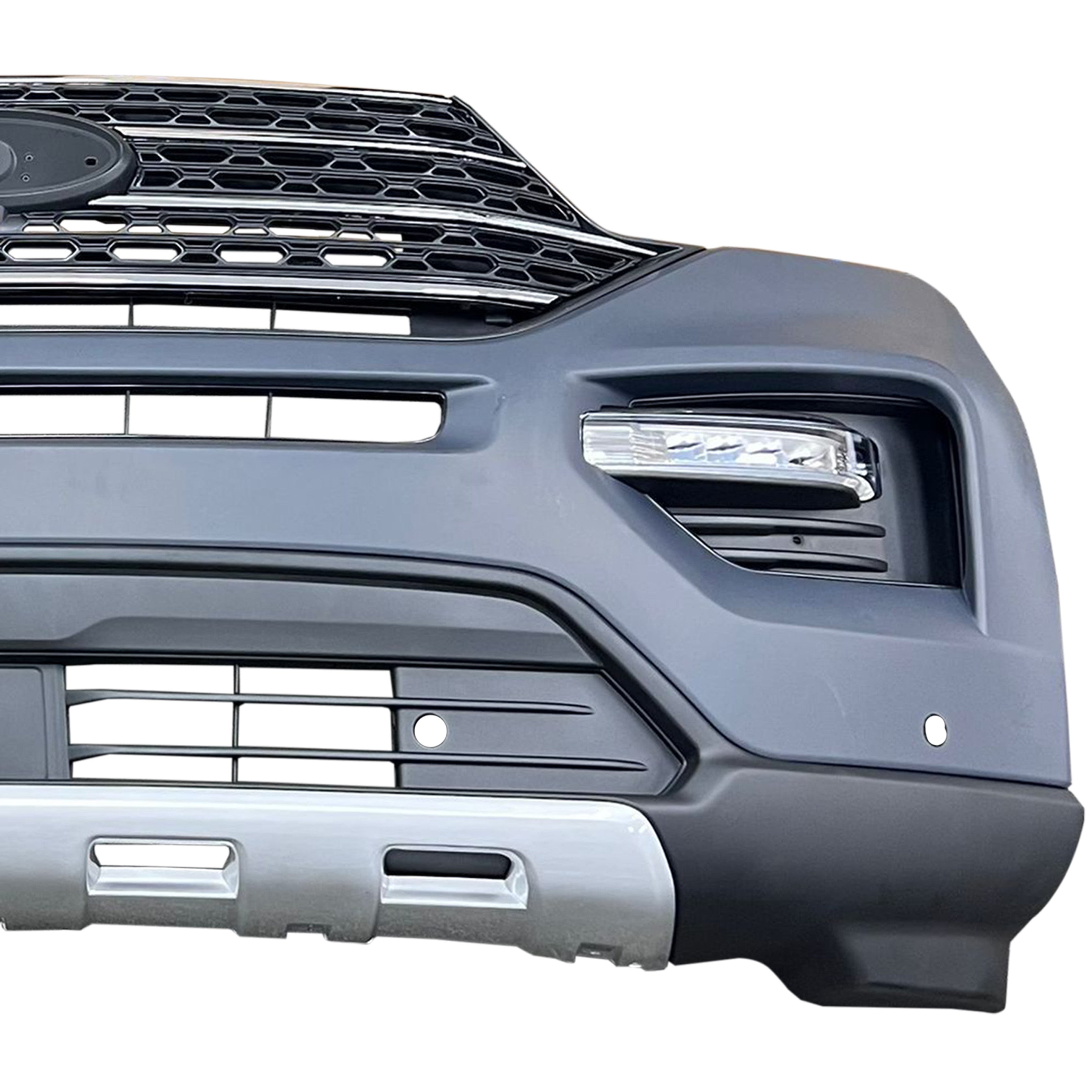 For 2020 2021 2022 Ford Explorer Front Bumper with Sensor & Fog Lights Complete Set Aftermarket Assembly