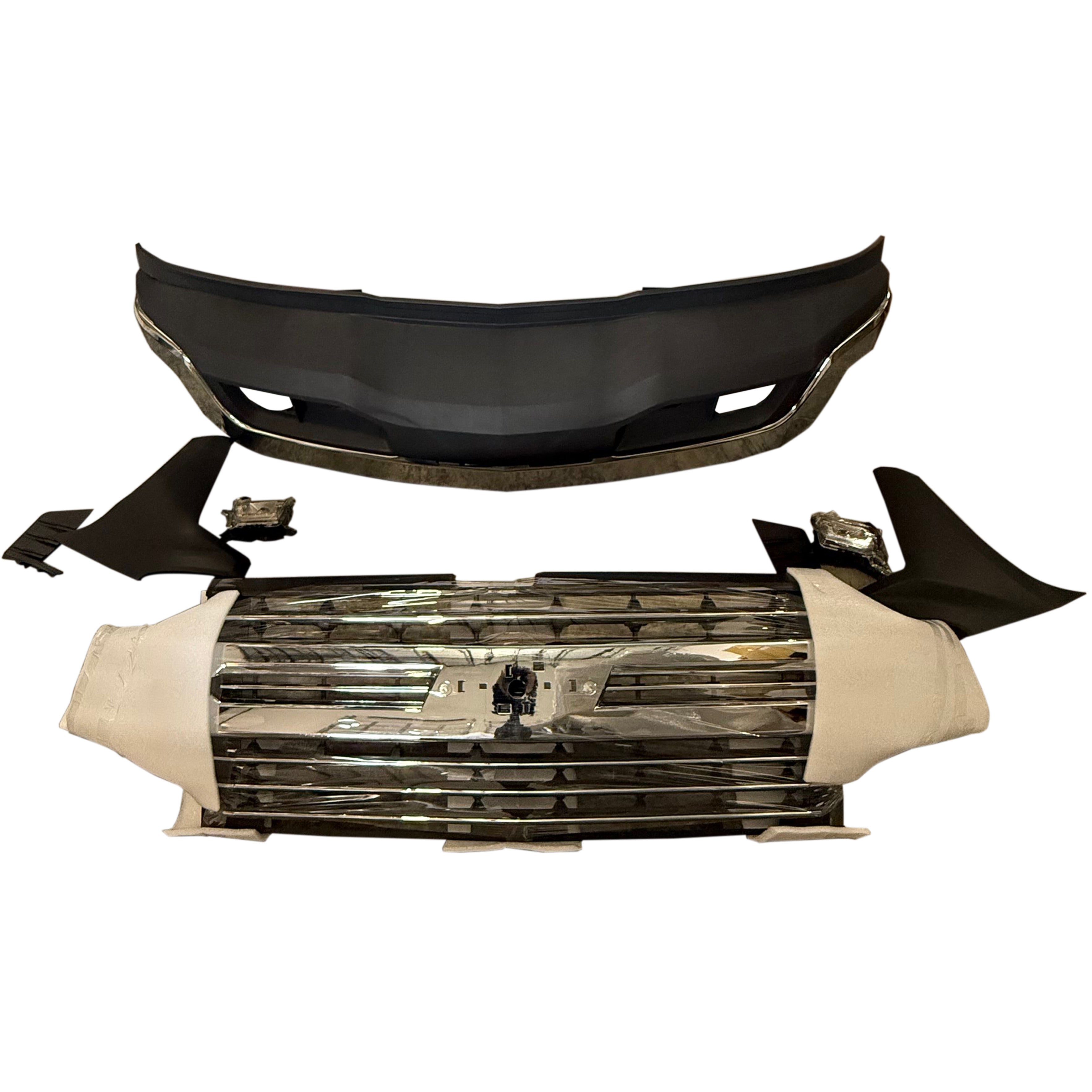 For 2019 2020 2021 Chevy Silverado 1500 Front Bumper with Grille & Fog Lights Complete Set Aftermarket Assembly