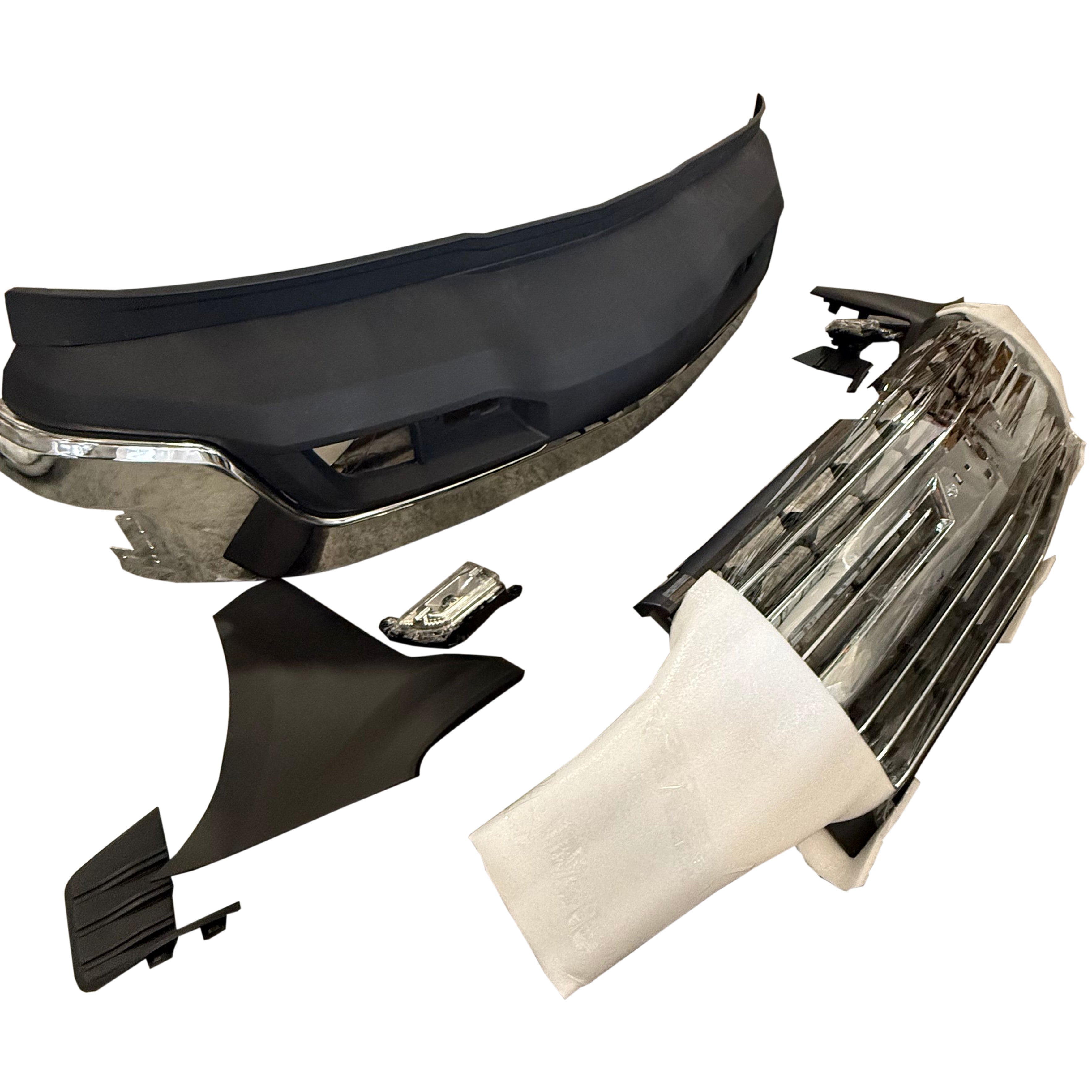 For 2019 2020 2021 Chevy Silverado 1500 Front Bumper with Grille & Fog Lights Complete Set Aftermarket Assembly