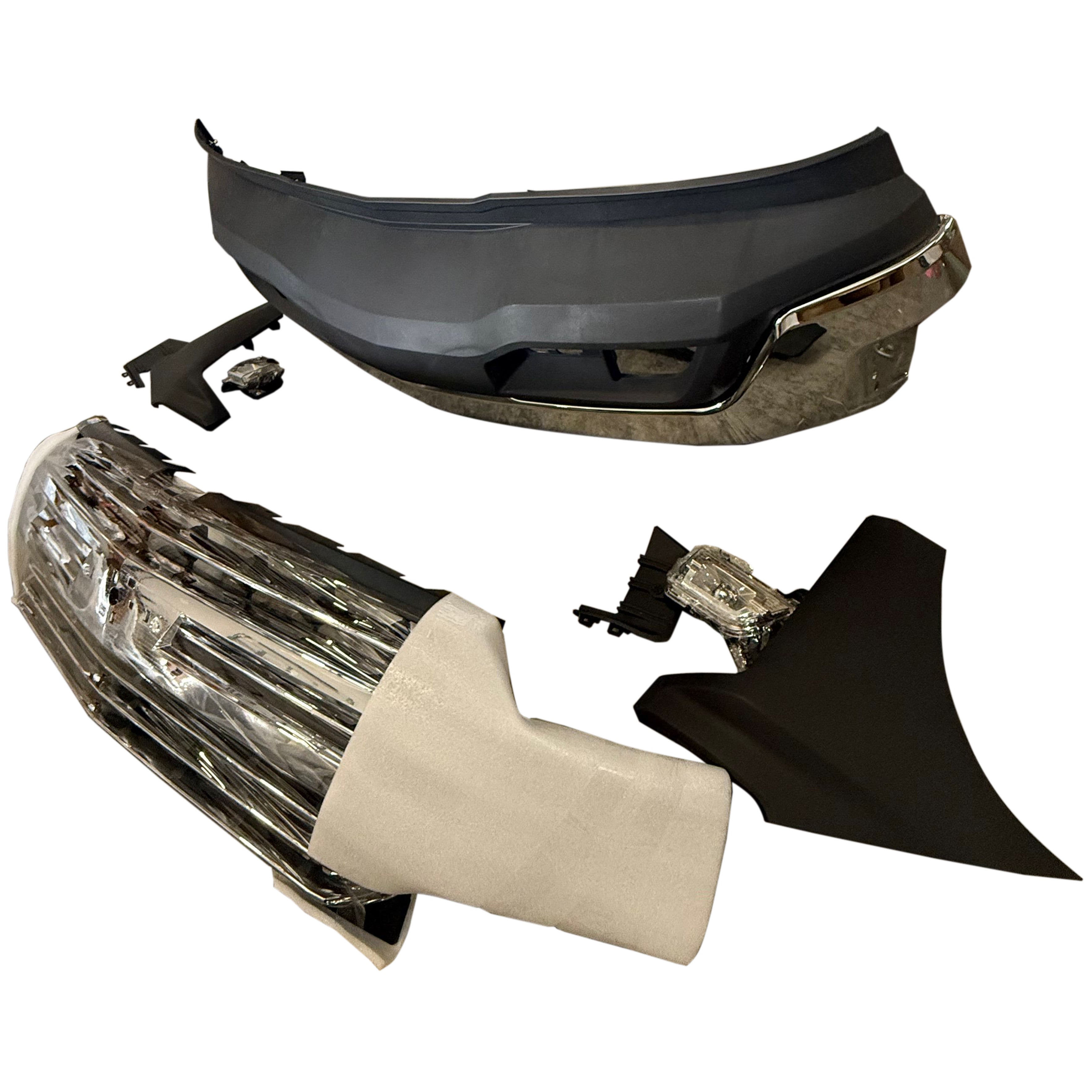 For 2019 2020 2021 Chevy Silverado 1500 Front Bumper with Grille & Fog Lights Complete Set Aftermarket Assembly