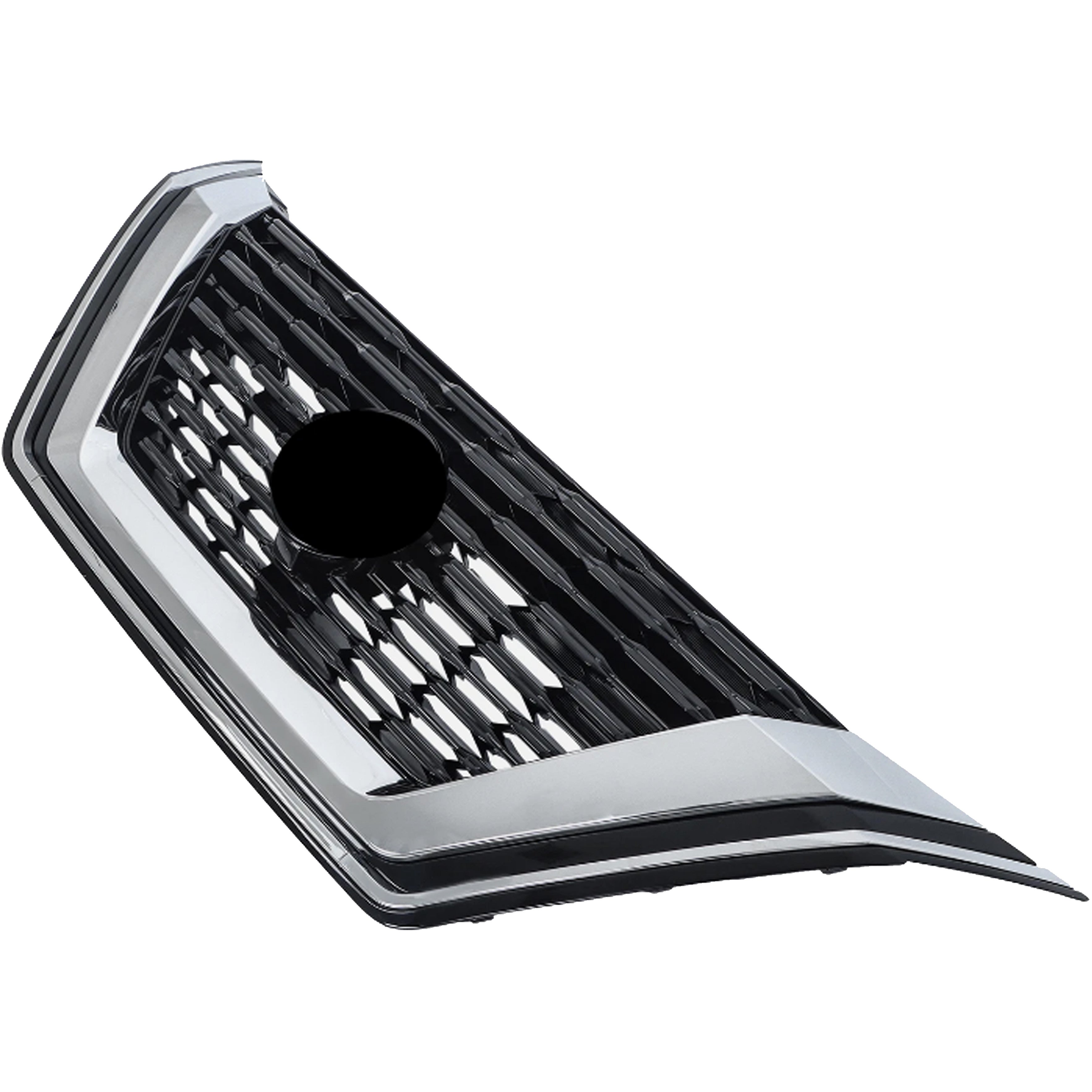 For 2021 2022 2023 Nissan Rogue Front Bumper Upper Grille w/o Camera Hole Chrome Black ABS 623106RR0A