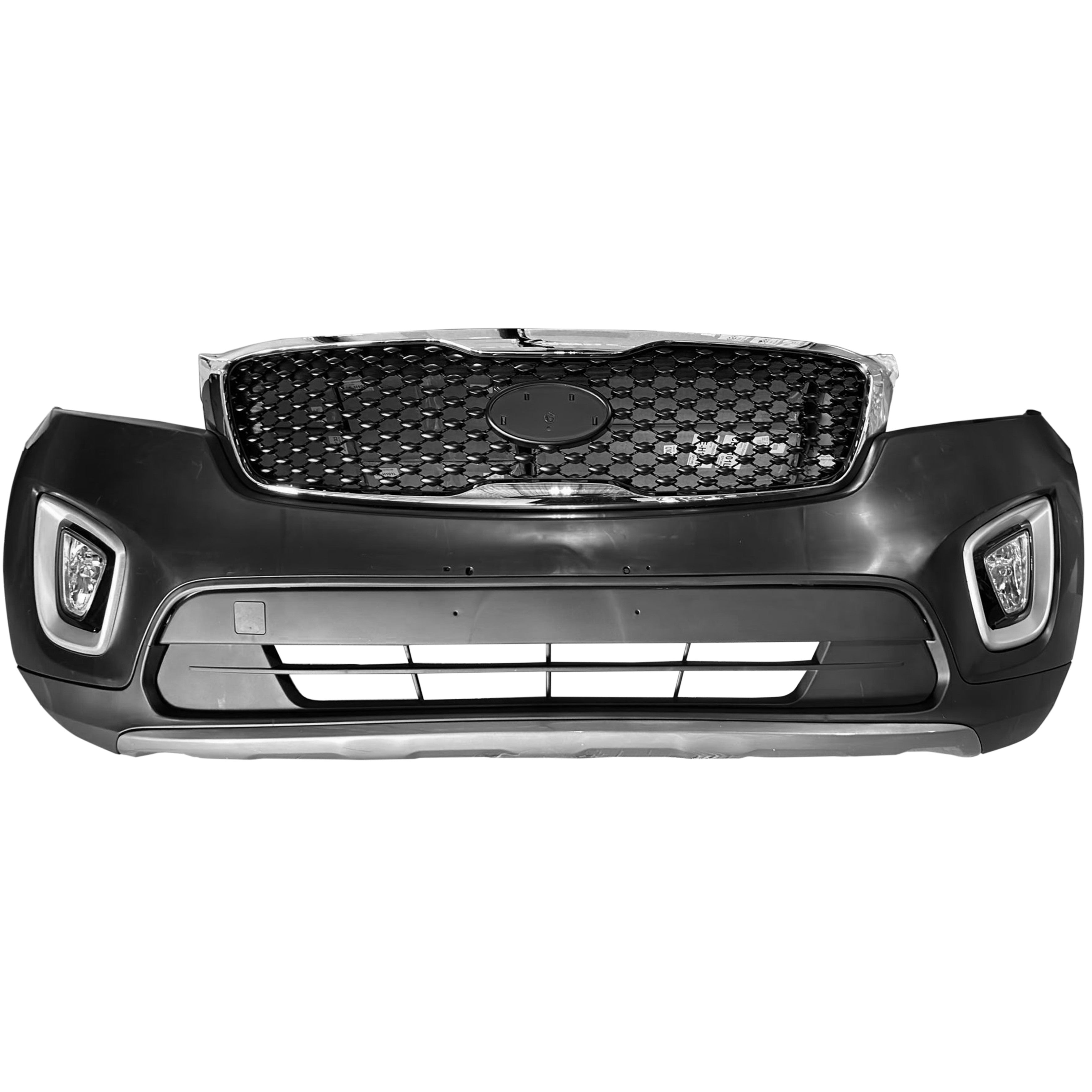 For 2016 2017 2018 Kia Sorento Front Bumper with Grille & Fog Light Complete Set Aftermarket Assembly