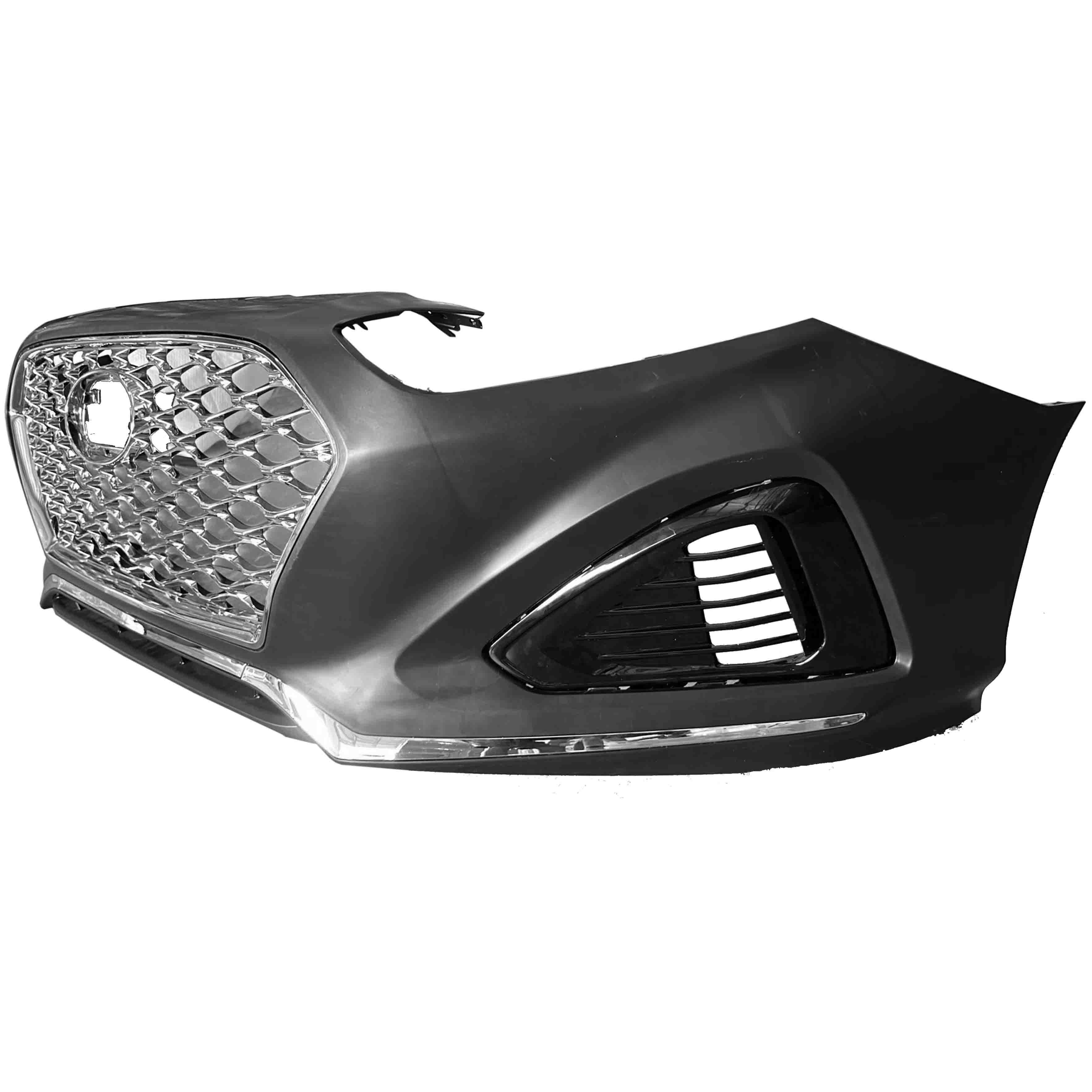 For 2018 2019 2020 Hyundai Sonata Sport Front Bumper with Grille & LED Fog Lights Complete Set Aftermarket Assembly