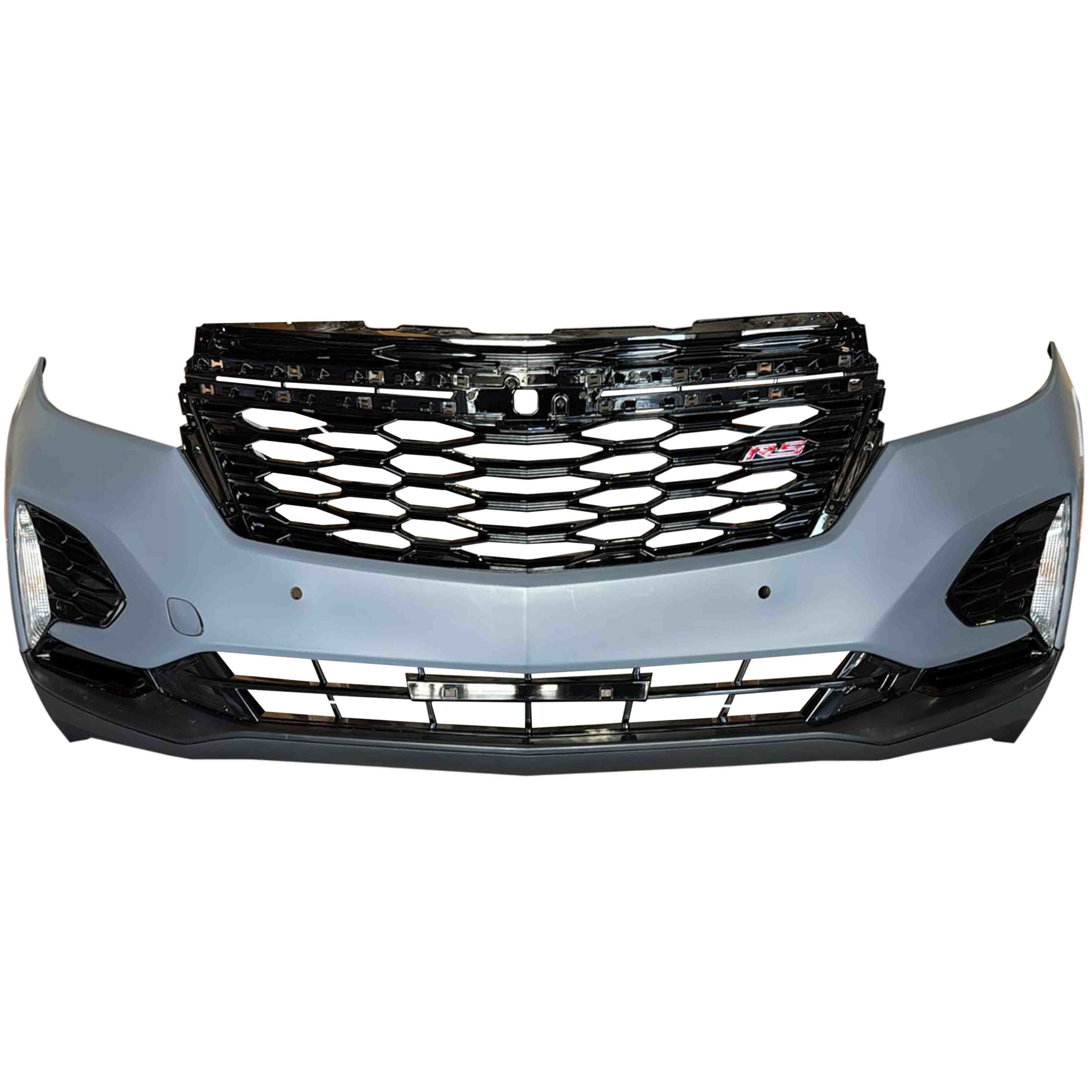 For 2022 2023 2024 Chevy Equinox RS Front Bumper Grille with Sensor Hole Aftermarket Assembly Set