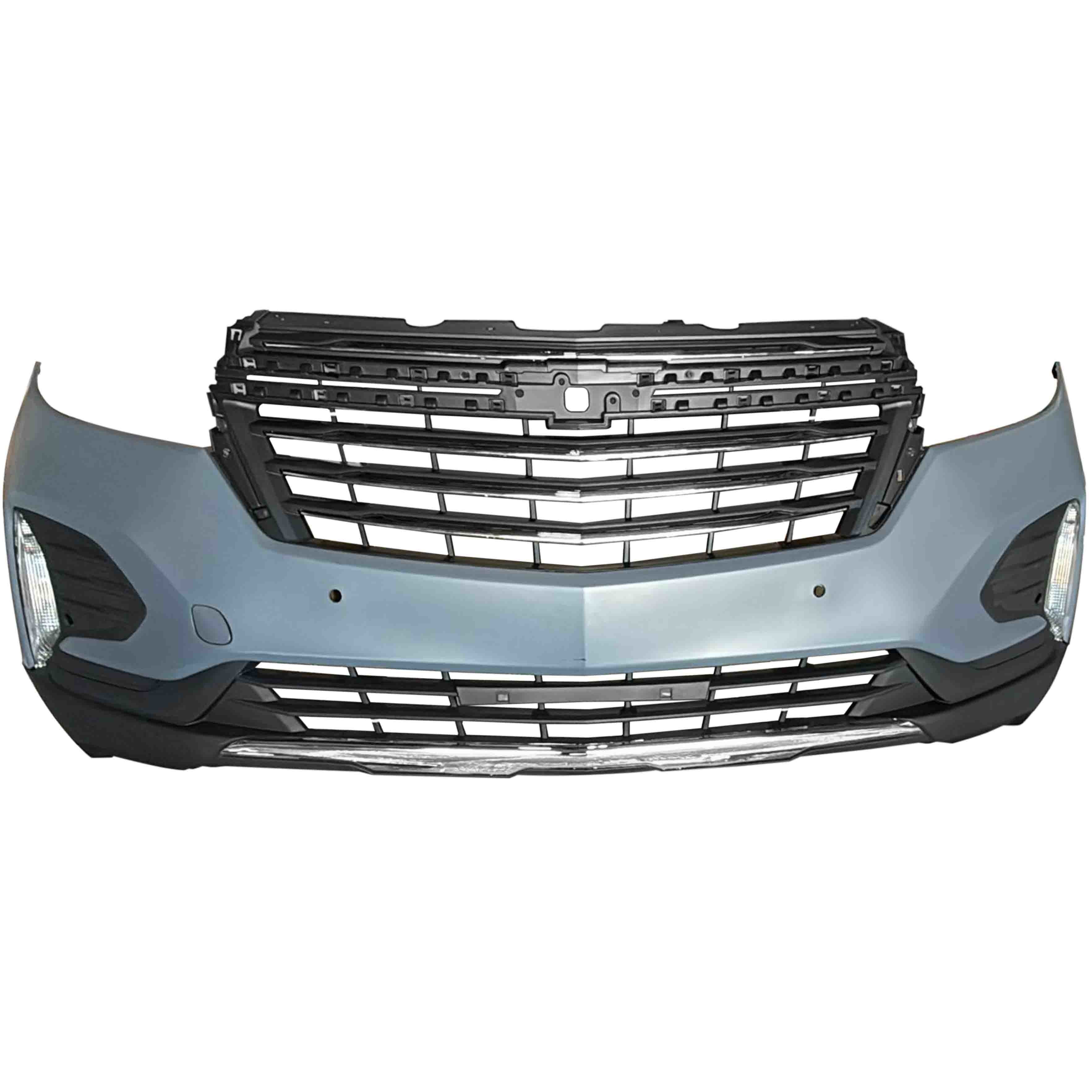 For 2022 2023 2024 Chevy Equinox LT Front Bumper Grille with Sensor Hole Aftermarket Assembly Set