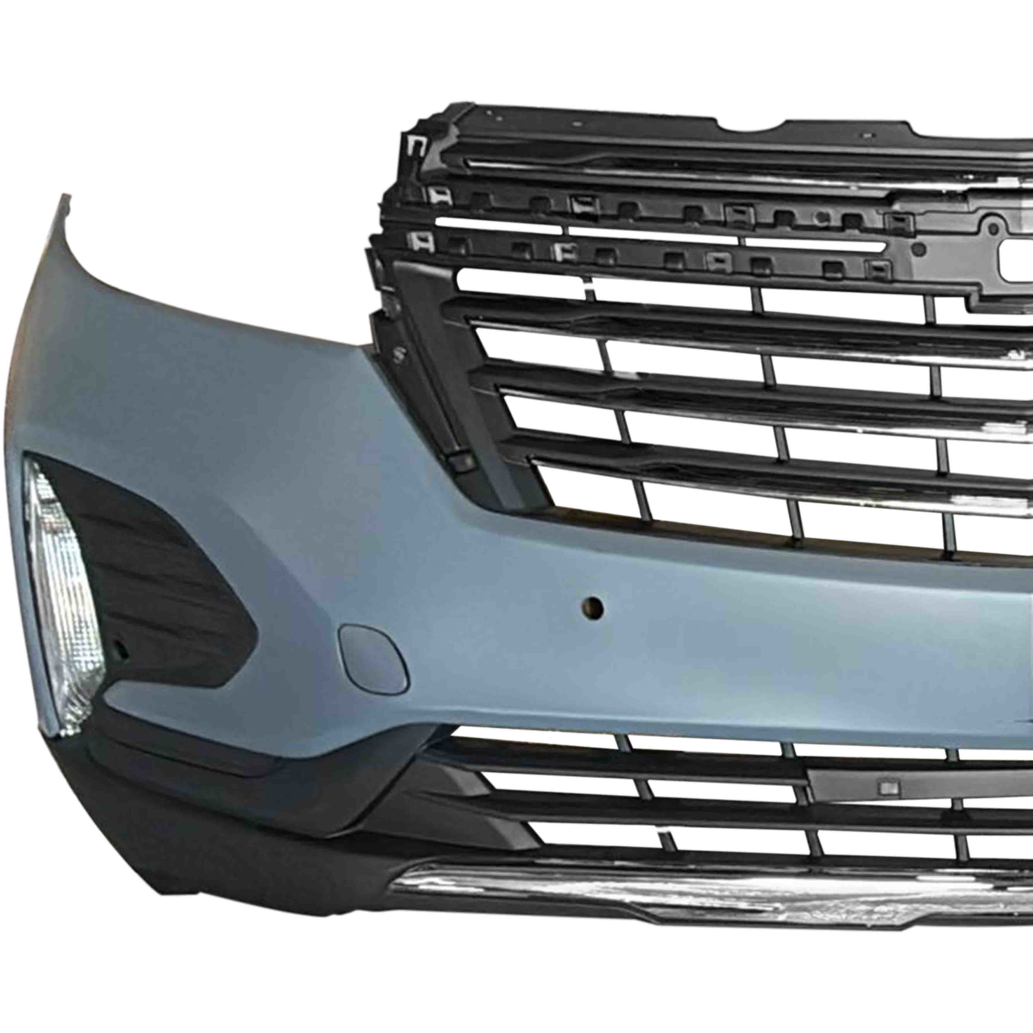 For 2022 2023 2024 Chevy Equinox LT Front Bumper Grille with Sensor Hole Aftermarket Assembly Set