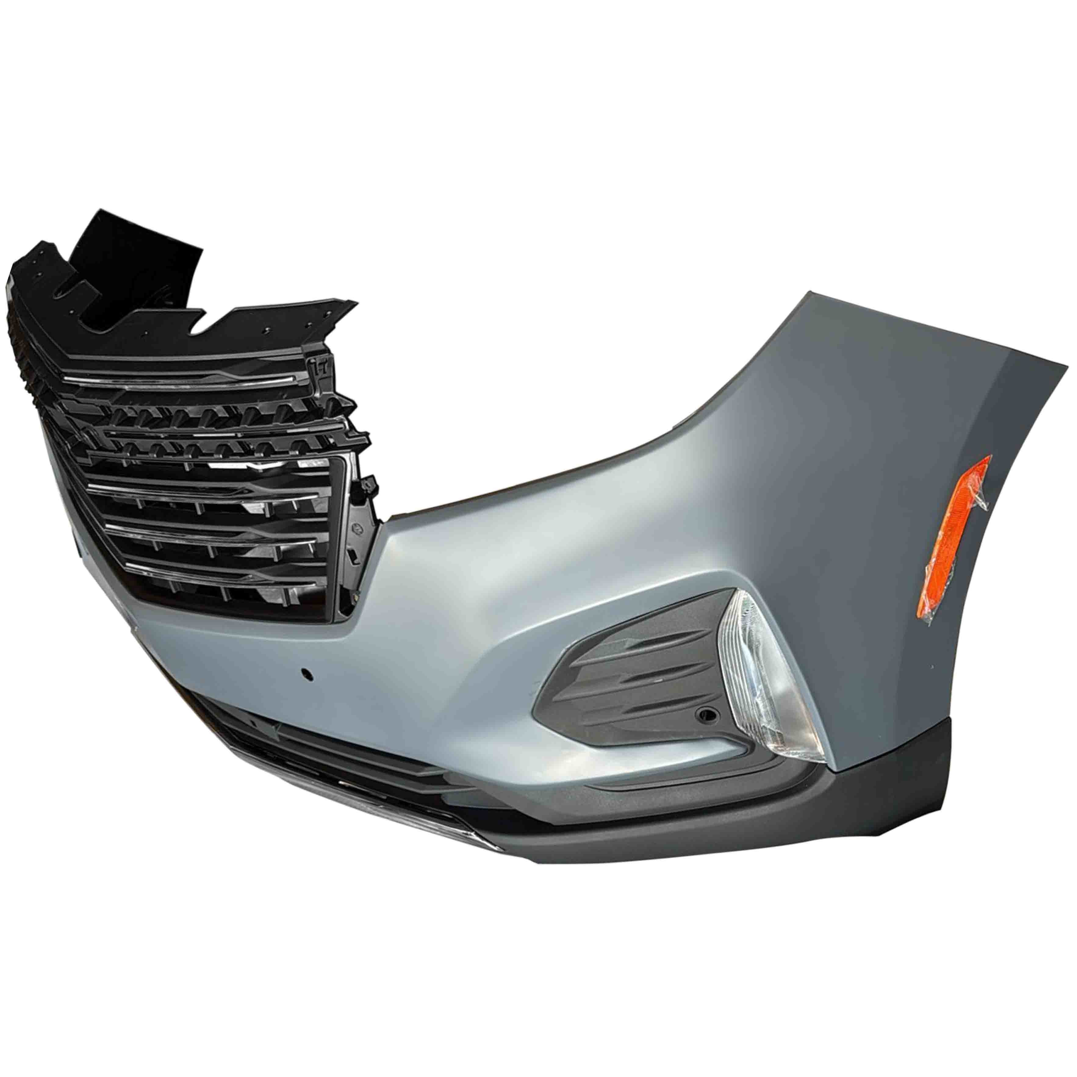 For 2022 2023 2024 Chevy Equinox LT Front Bumper Grille with Sensor Hole Aftermarket Assembly Set