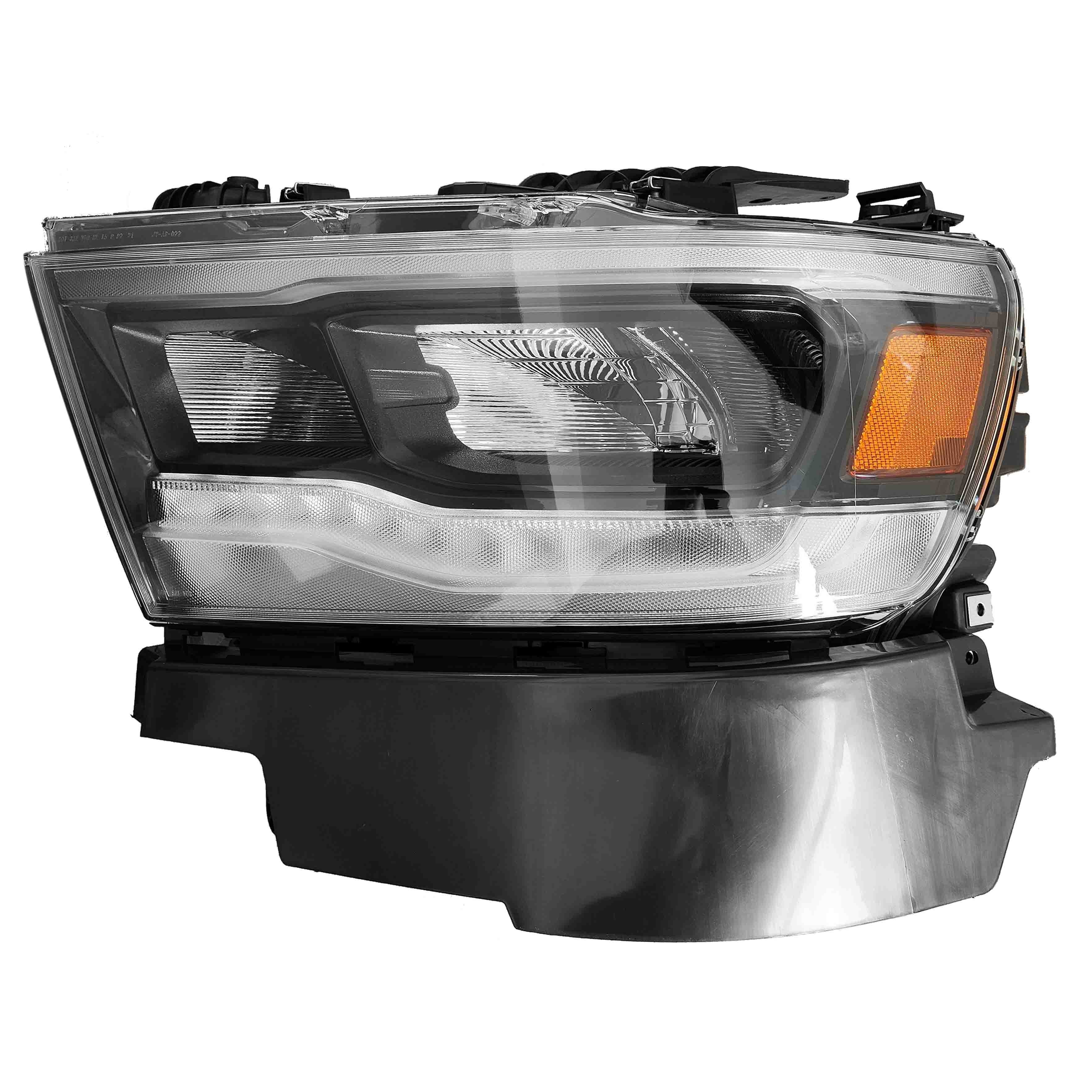 For 2019 2020 2021 2022 Dodge Ram 1500 Front Headlight LED Headlamp Assembly Left Driver Side LH Chrome