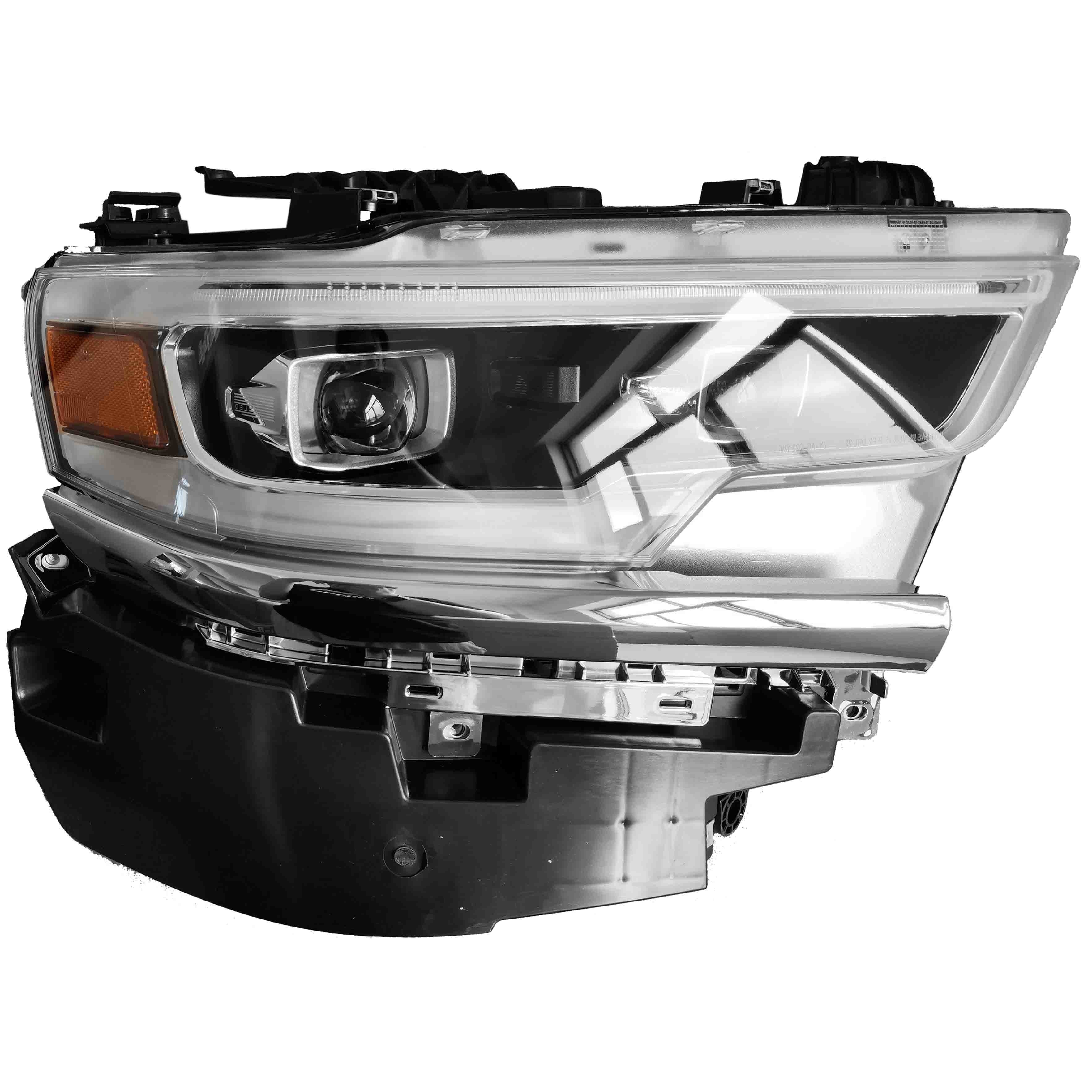 For 2019 2020 2021 2022 Dodge Ram 1500 Front Headlight LED Headlamp Assembly Right Passenger Side RH Black