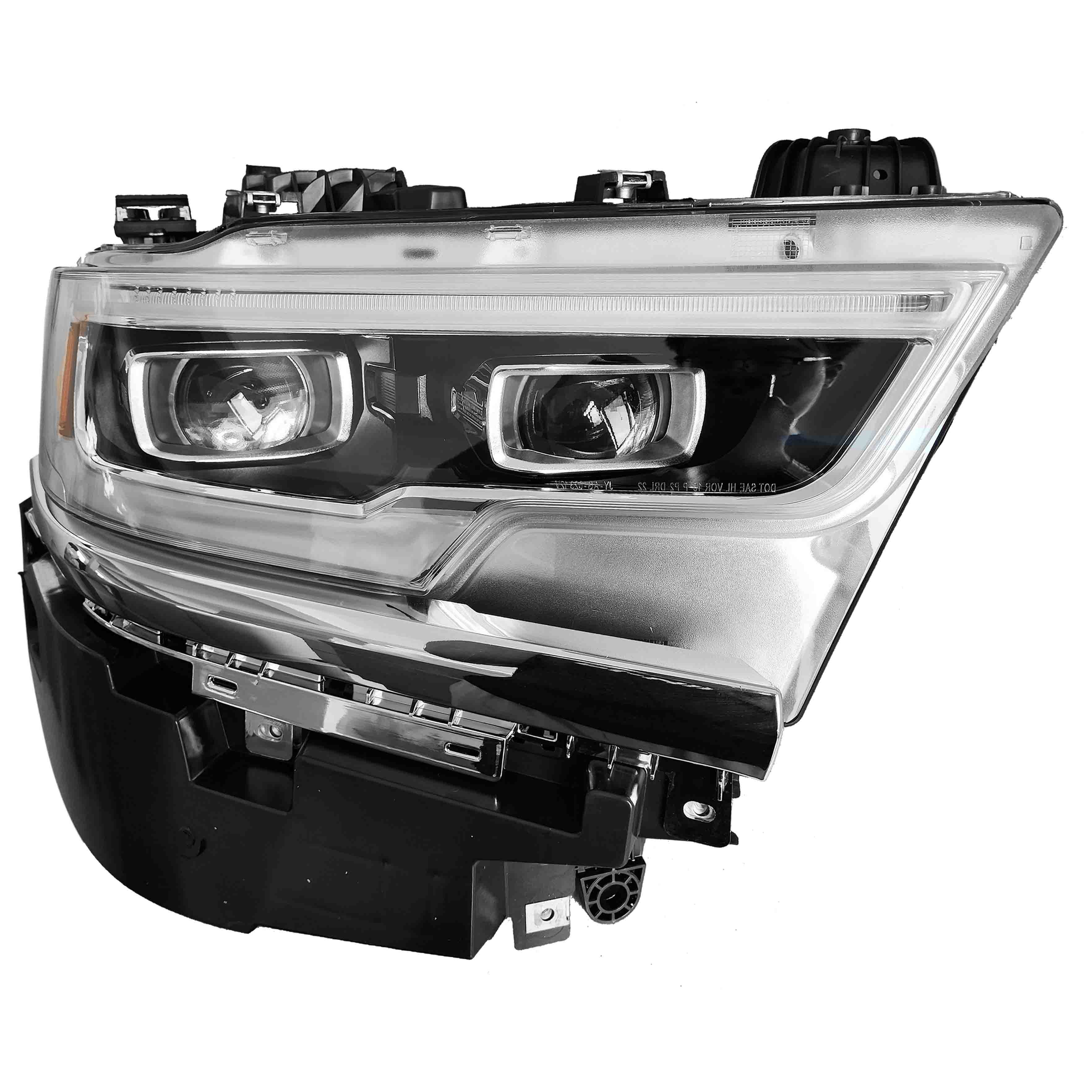 For 2019 2020 2021 2022 Dodge Ram 1500 Front Headlight LED Headlamp Assembly Right Passenger Side RH Black