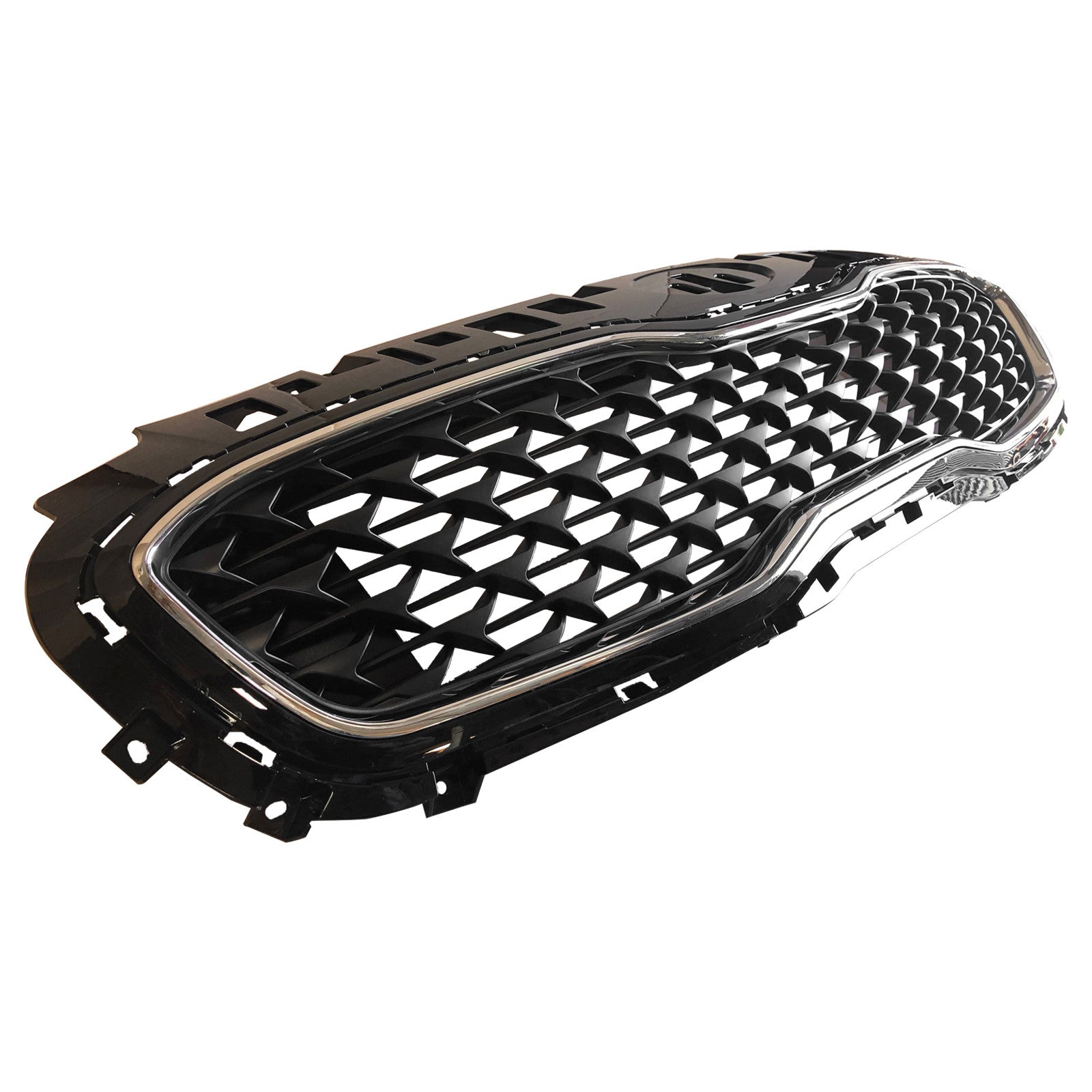 For 2020 2021 Kia Sportage Front Upper Bumper Grille with Chrome Trim Assembly