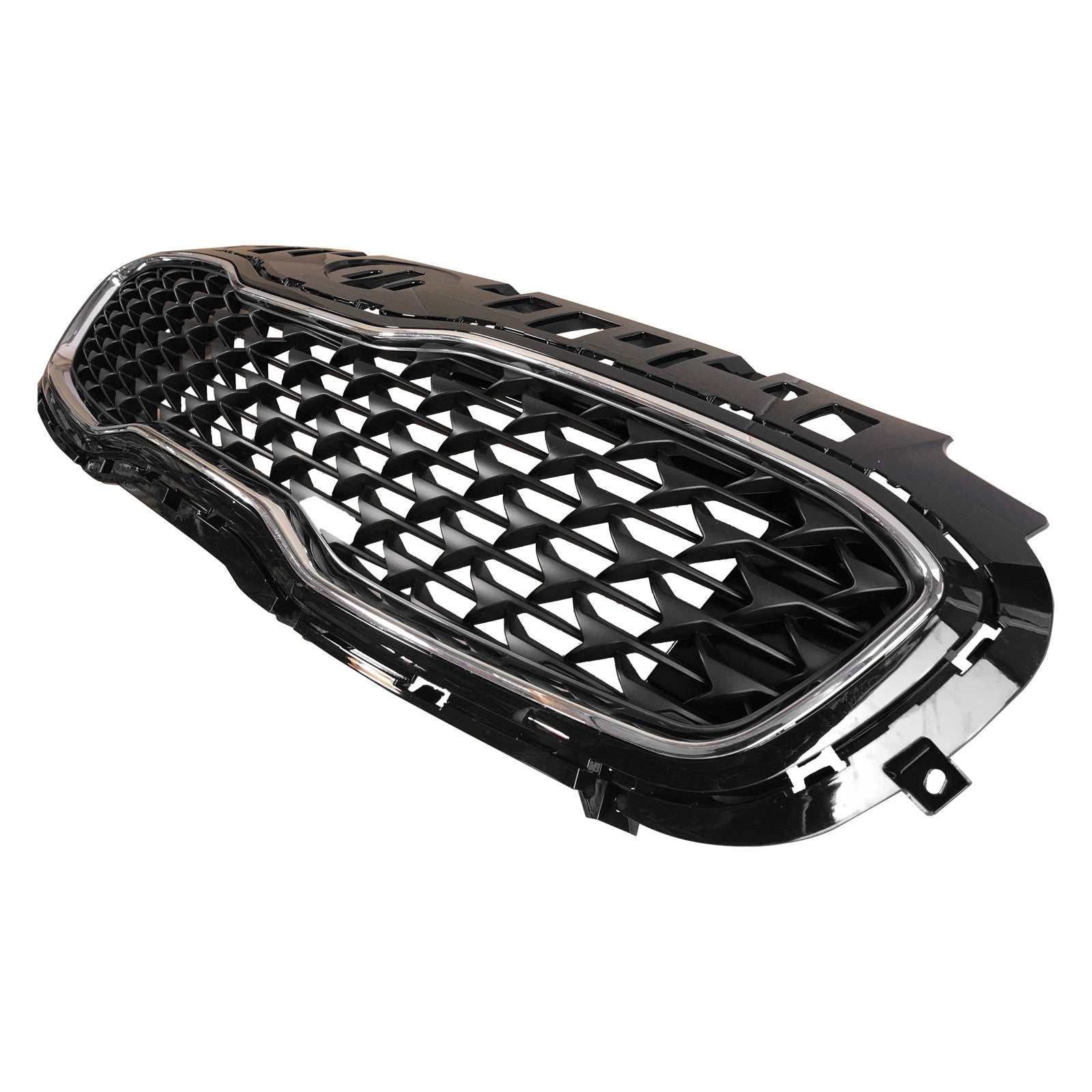 For 2020 2021 Kia Sportage Front Upper Bumper Grille with Chrome Trim Assembly