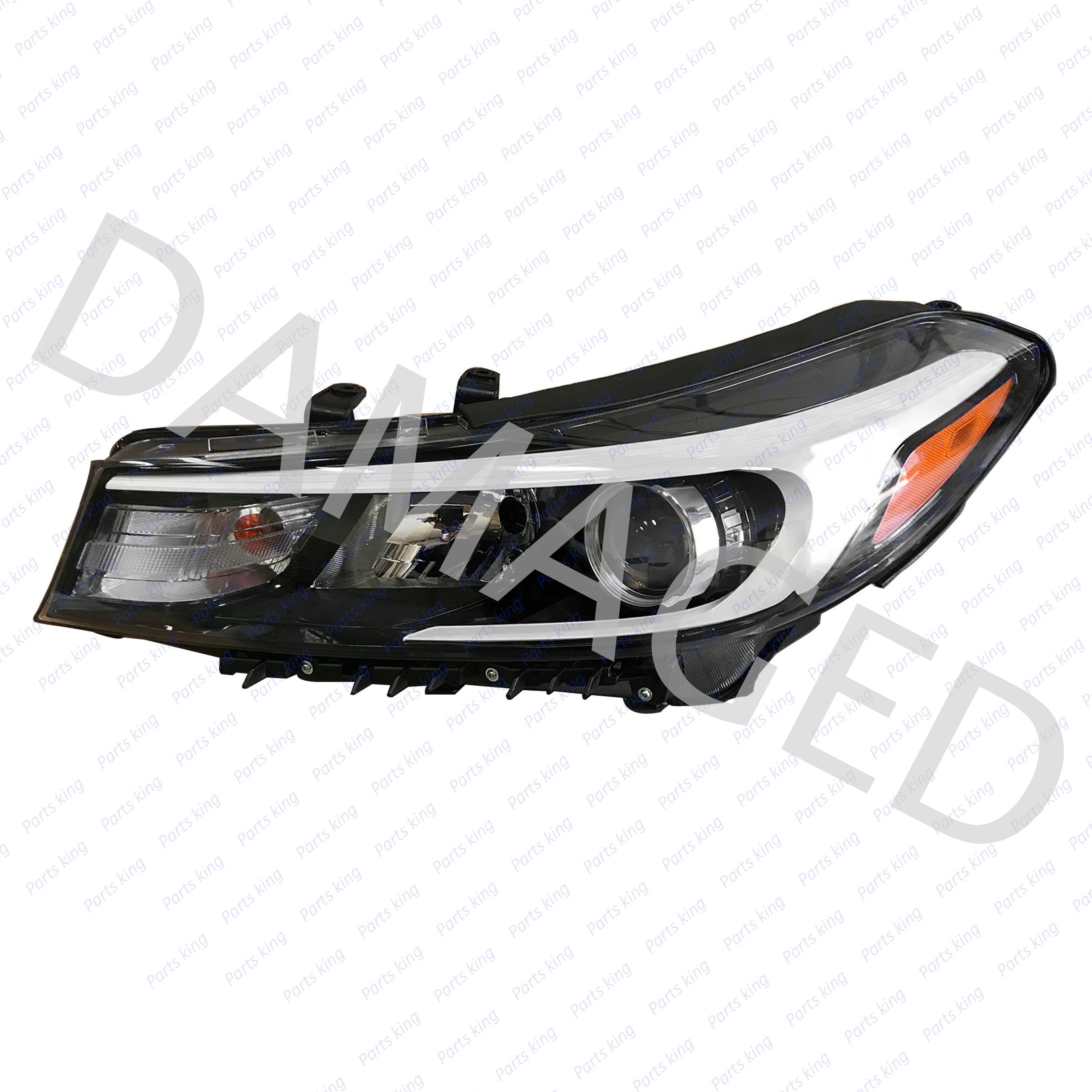 For 2017 2018 Kia Forte Sedan Left Driver Halogen Headlight Lamp w/o LED w/ Bulb Damaged