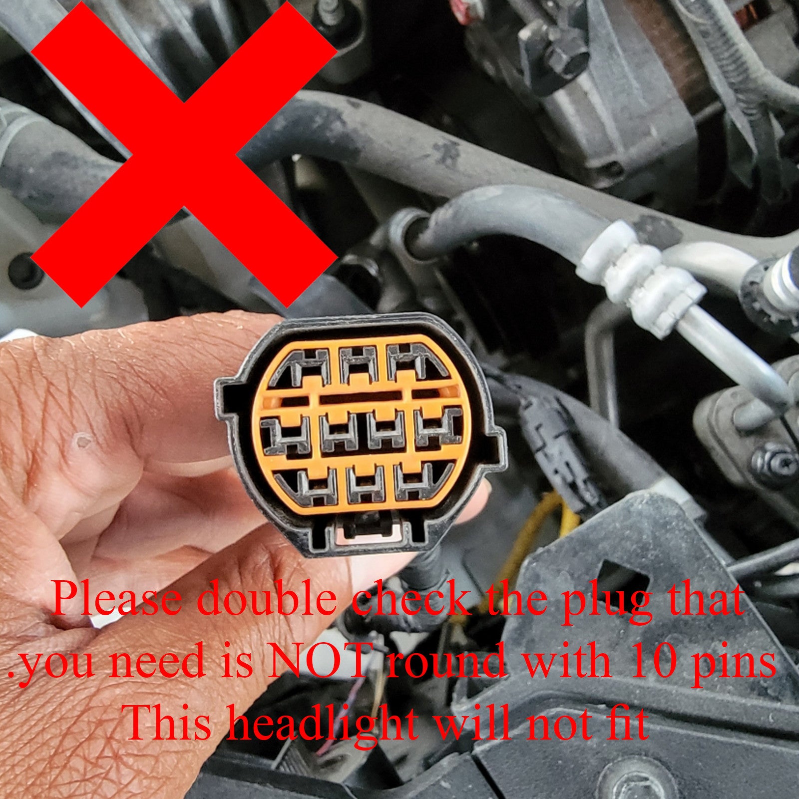 For 2018 2019 2020 2021 Hyundai Kona Headlight Assembly Halogen Passenger Side Damaged