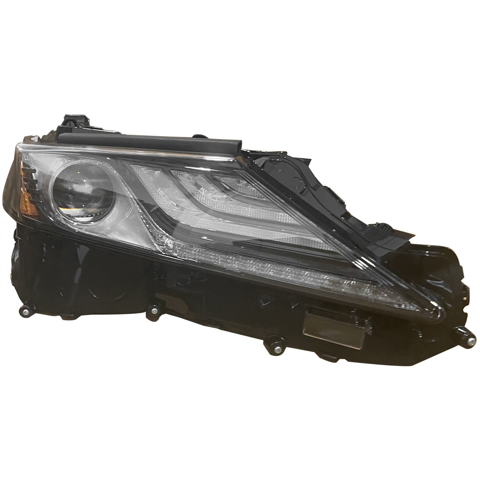 For 2021 2022 2023 2024 Toyota Camry XSE XLE Black Accent Headlight Assembly Full LED Non-Adaptive Passenger Side Damaged