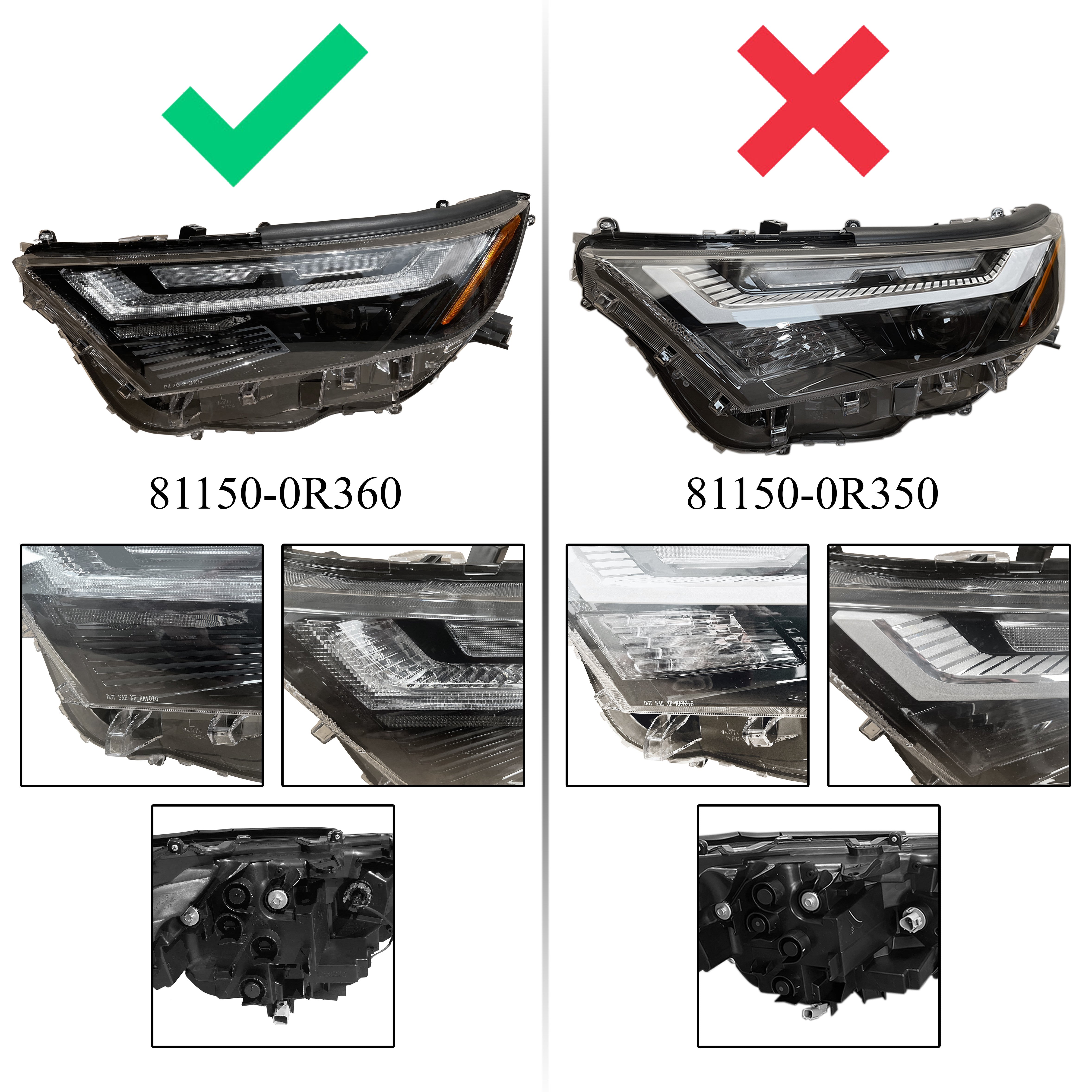 For 2022 2023 2024 Toyota RAV4 Prime SE Bi LED Projector Headlight Assembly Left Driver Side Damaged