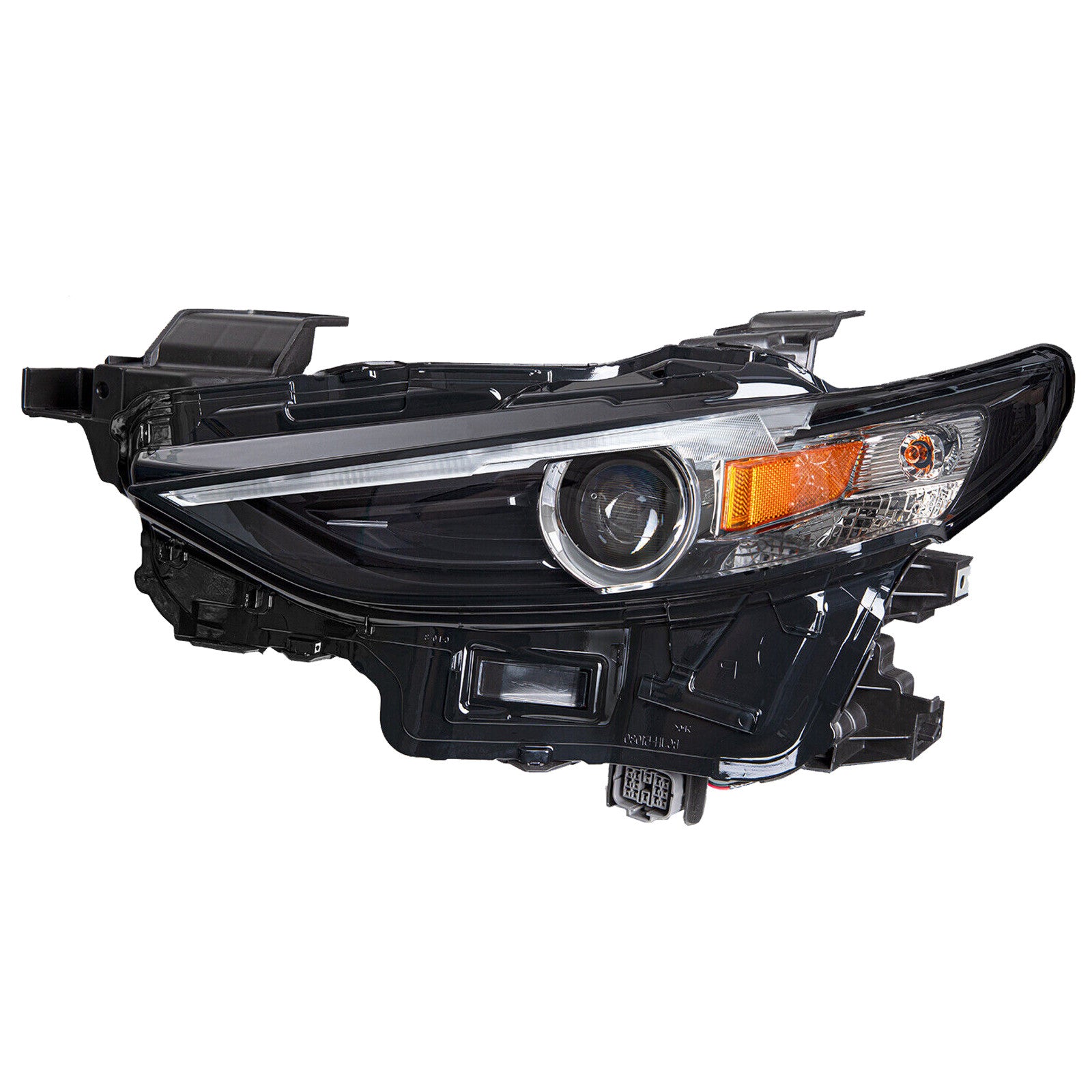 For 2019 2020 2021 2022 2023 Mazda 3 Front Headlight Headlamp Assembly LED w/o AFS Driver Side Damaged