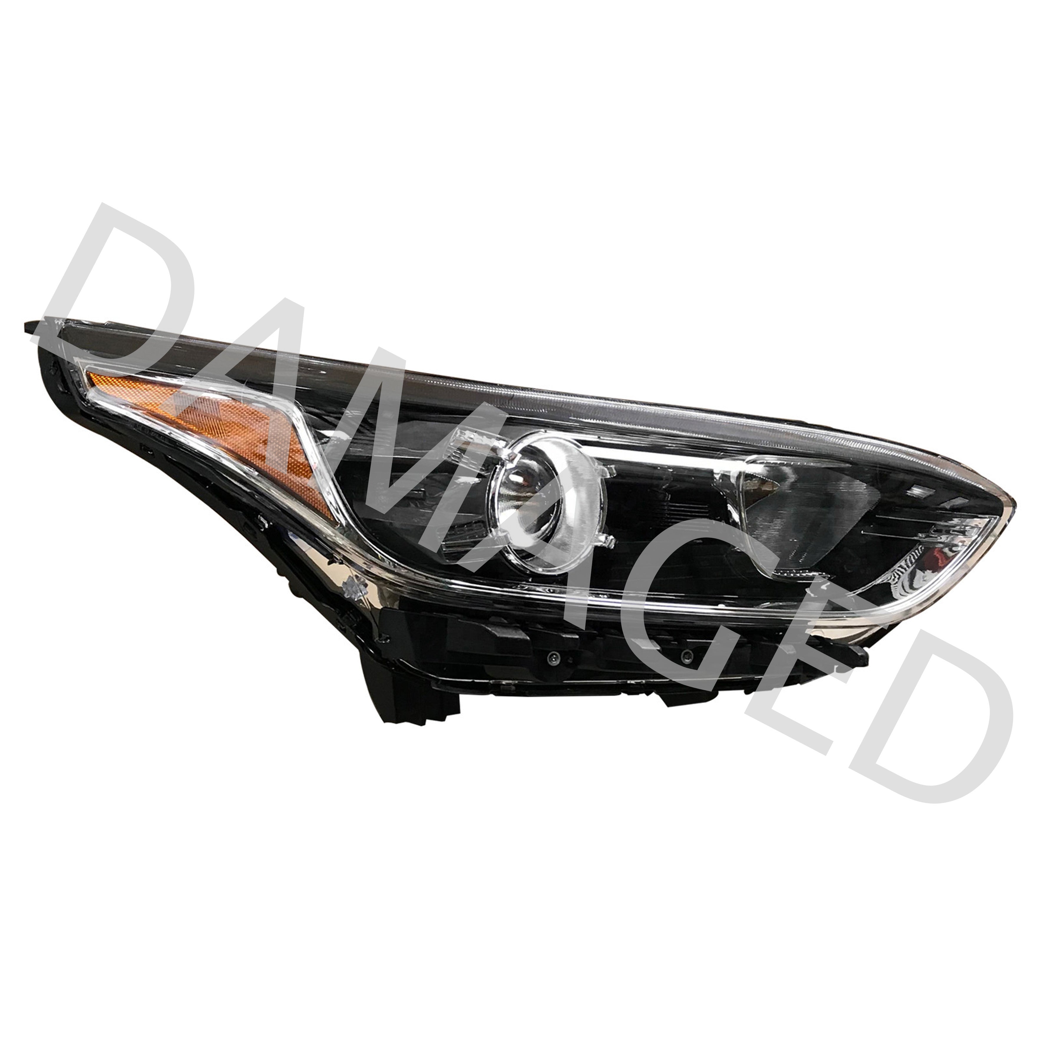 For 2019 2020 2021 Kia Forte Sedan Headlight Assembly Halogen With Bulbs Passenger Side Damaged