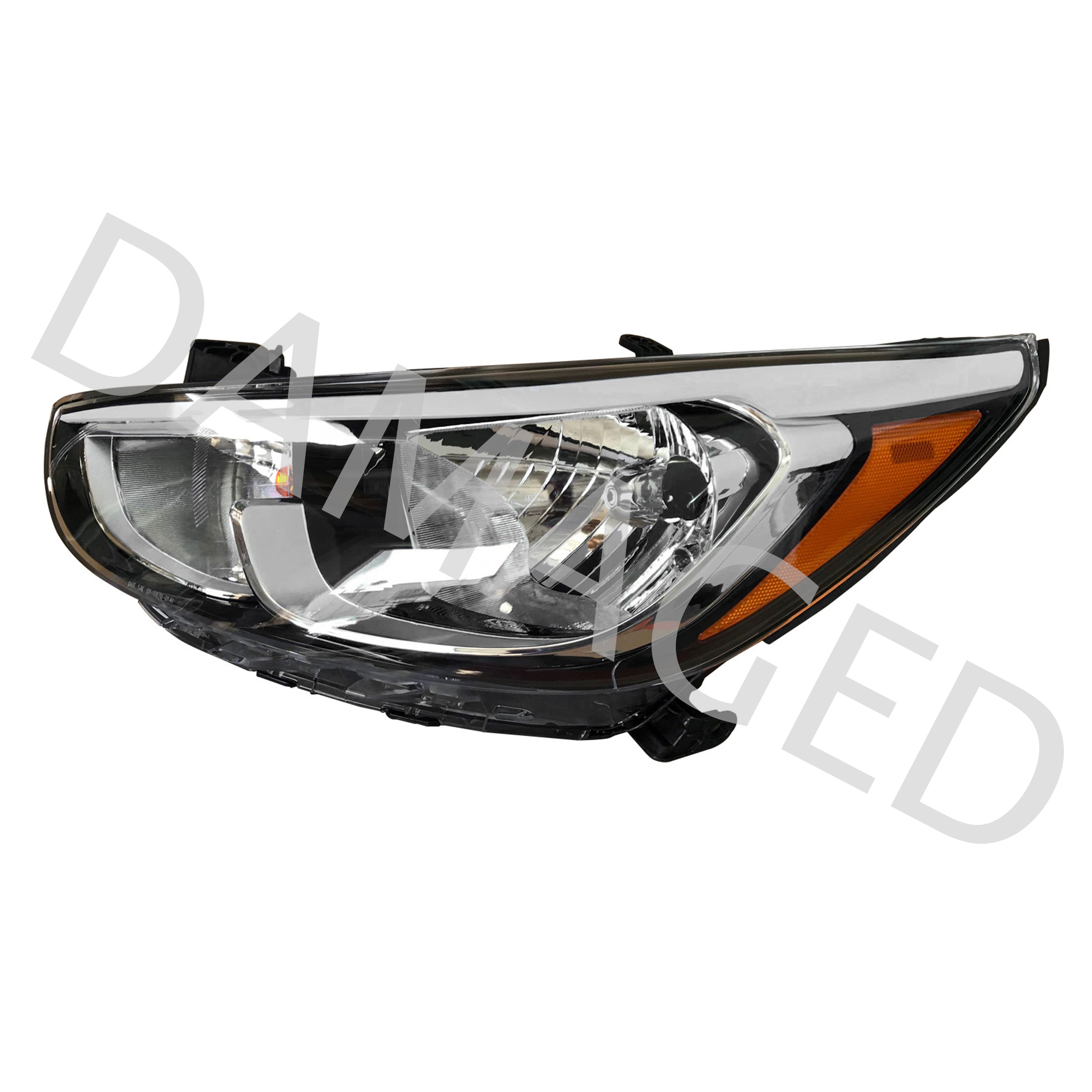 For 2015 2016 2017 Hyundai Accent Headlight Assembly Halogen Left Driver Side 921011R710 Damaged