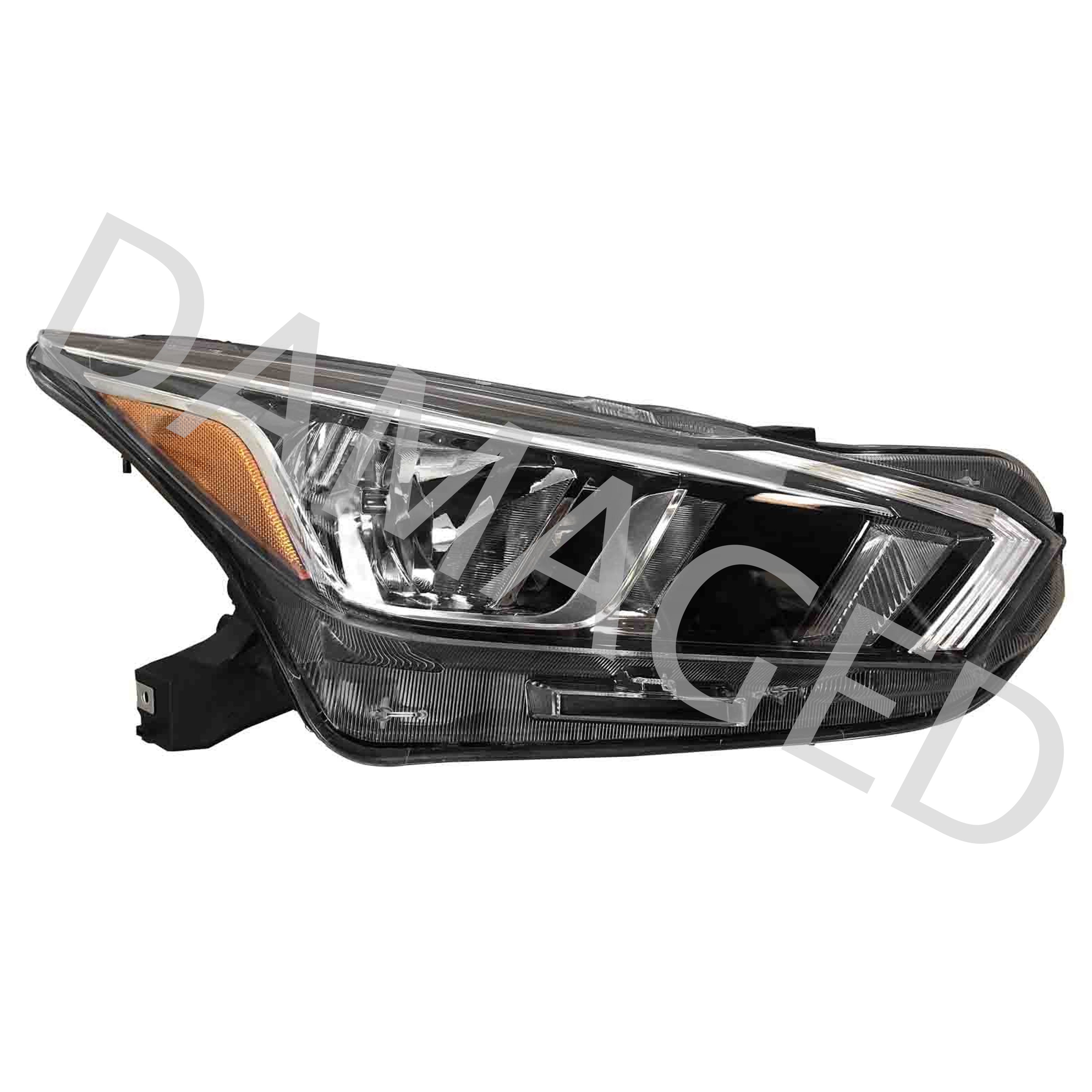 For 2020 2021 2022 2023 2024 Nissan Versa S SV Headlight Assembly Halogen Right Passenger Side RH Damaged