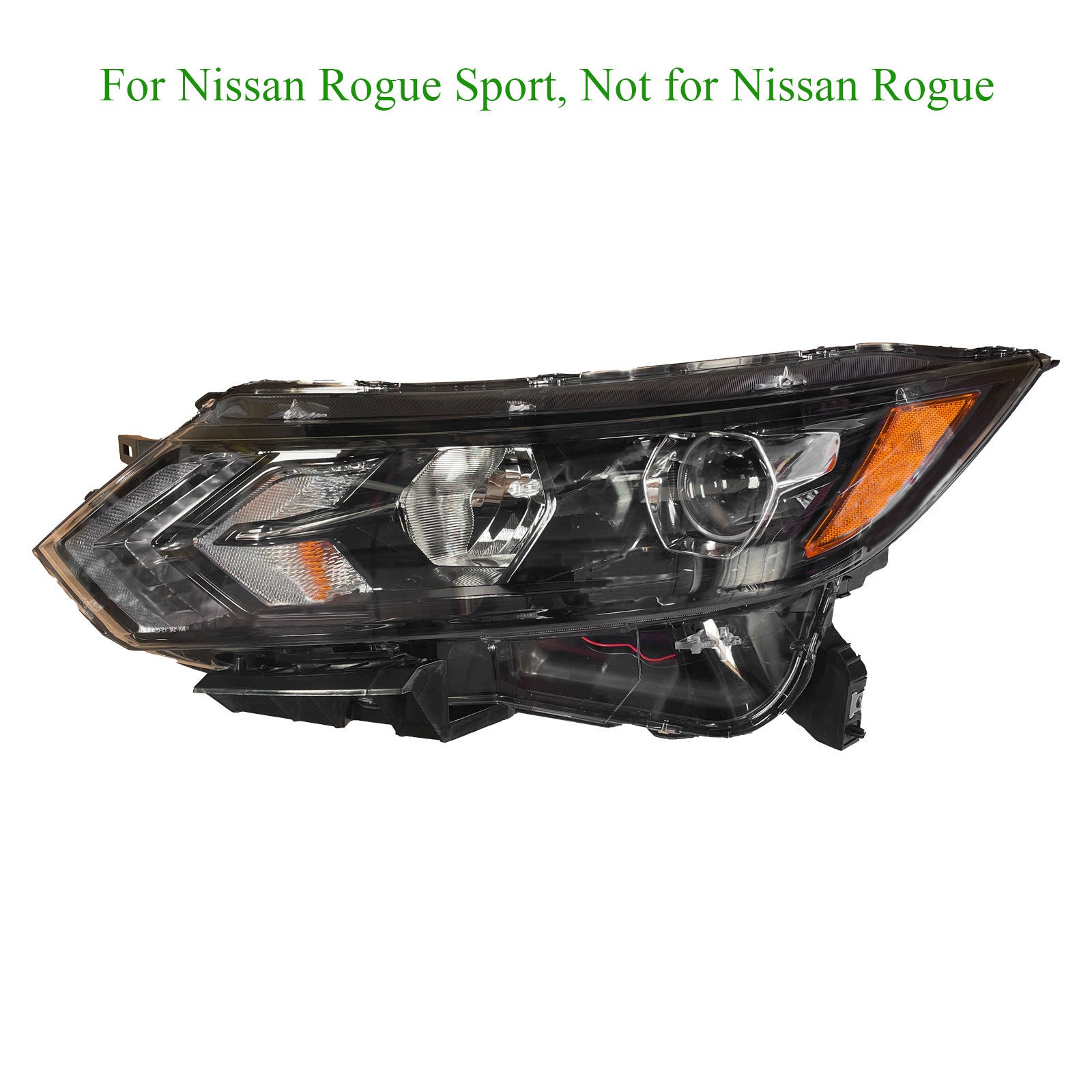 For 2020 2021 2022 Nissan Rogue Sport Headlight Assembly Halogen with LED Projector Driver Side Damaged