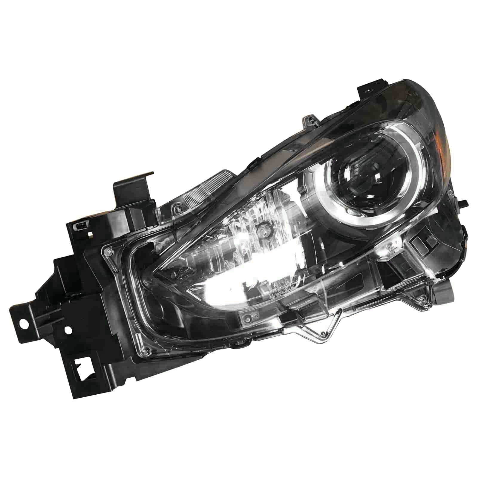For 2017 2018 Mazda 3 Headlight Assembly Halogen Projector Driver Side Damaged