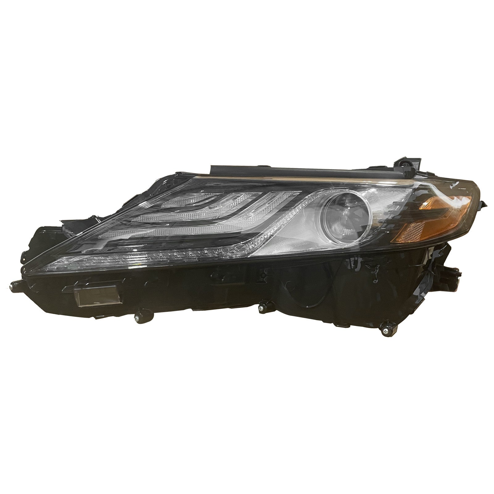For 2021 2022 2023 2024 Toyota Camry XSE XLE Black Accent Headlight Assembly Full LED Non-Adaptive Driver Side Damaged