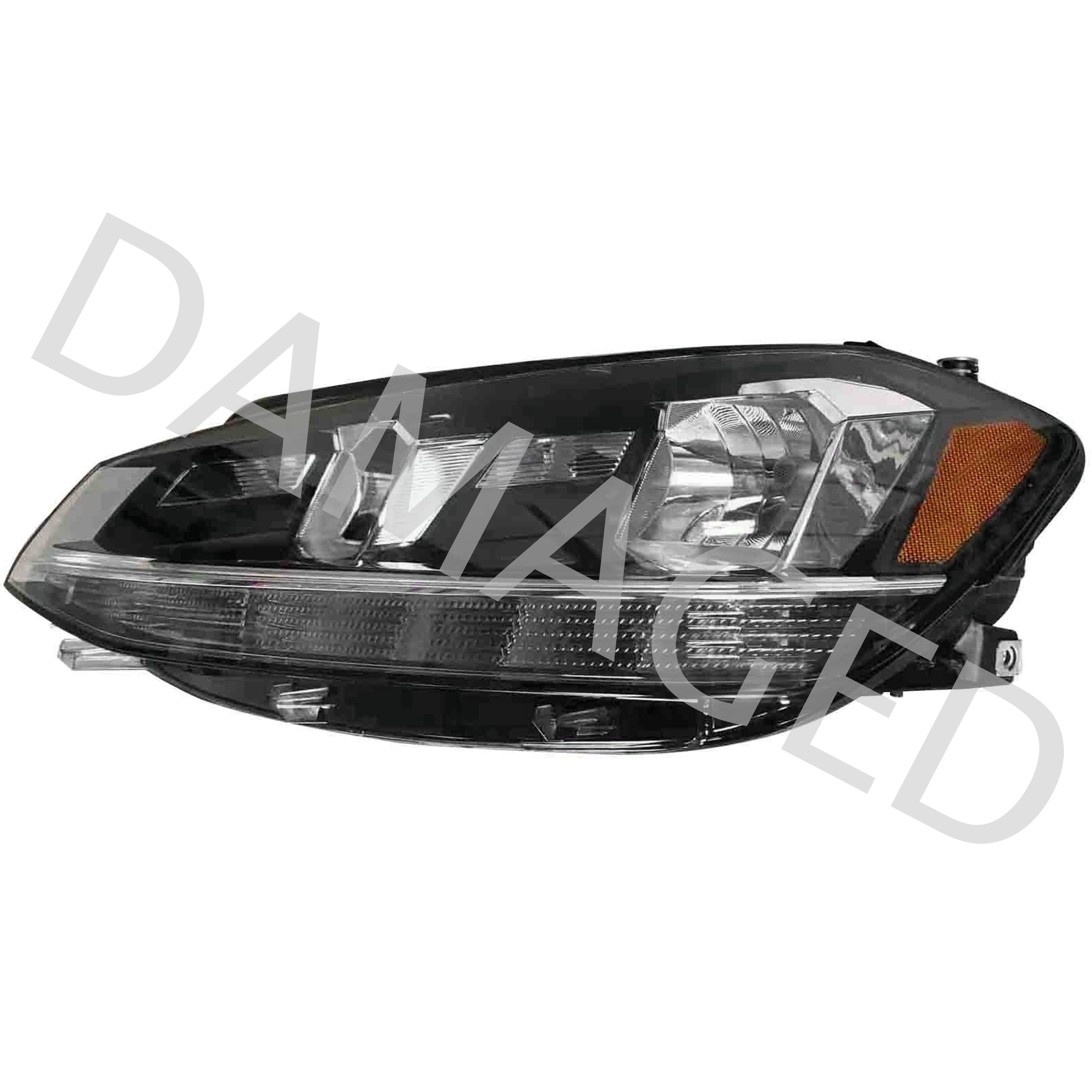 For 2018 2019 2020 Volkswagen Golf GTI Headlight Assembly Driver Side Damaged