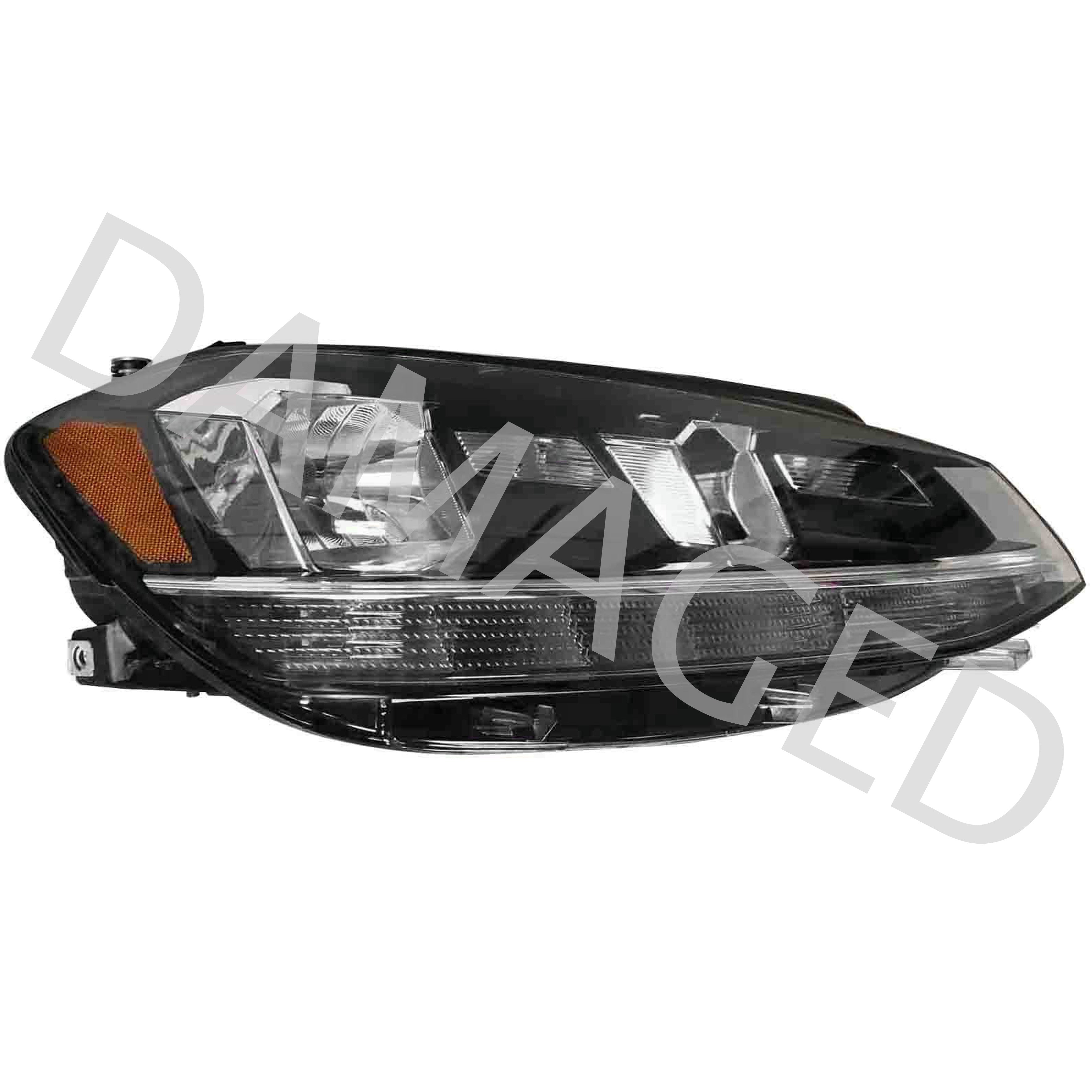 For 2018 2019 2020 Volkswagen Golf GTI Headlight Assembly Passenger Side Damaged