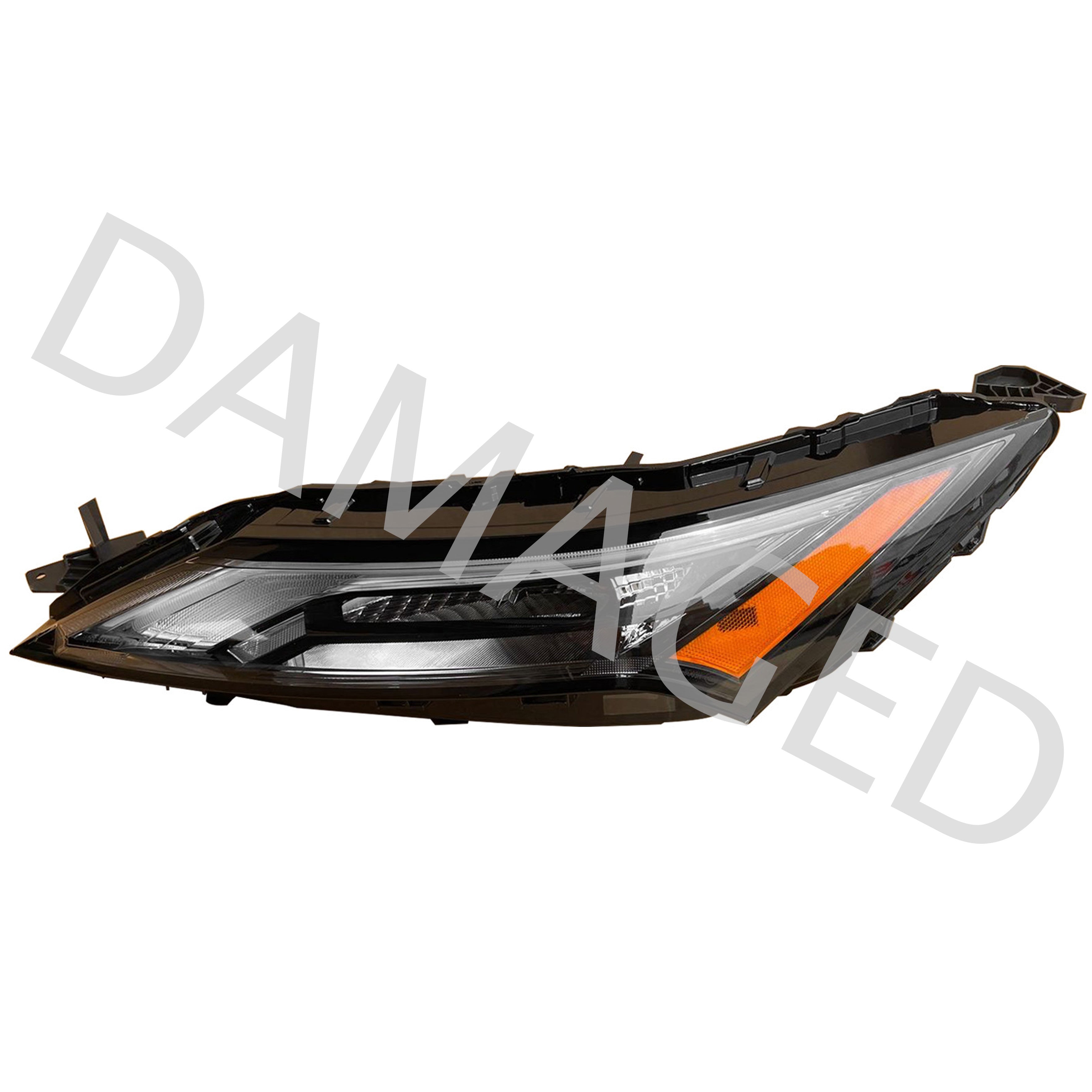 For 2021 2022 2023 Nissan Rogue Halogen LED DRL Headlight Headlamp w/Halogen Signal Assembly Driver Side LH NI2562102 Damaged