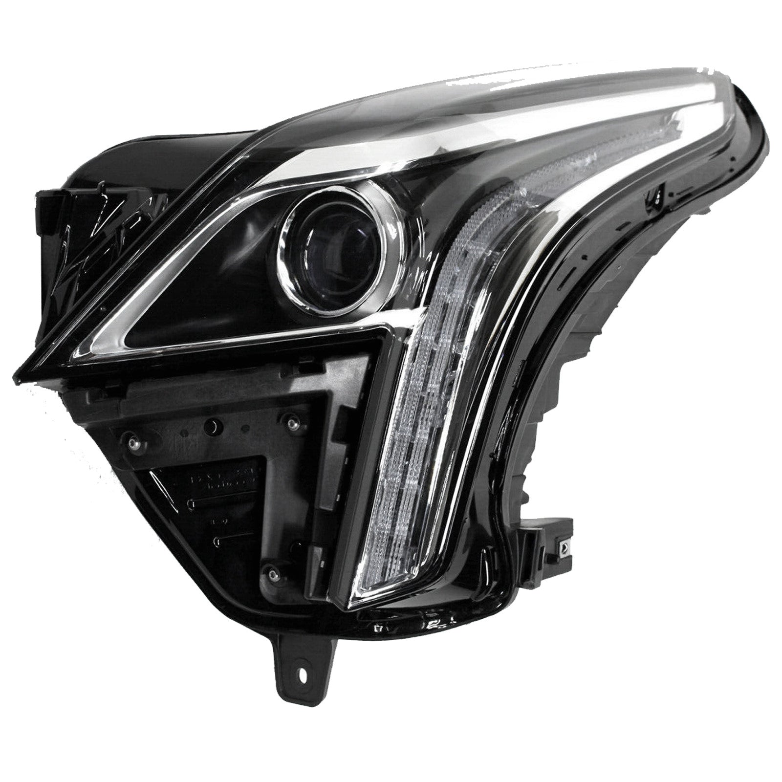 For 2017 2018 2019 Cadillac XT5 Headlight Assembly Halogen Projector with LED DRL Driver Side Damaged