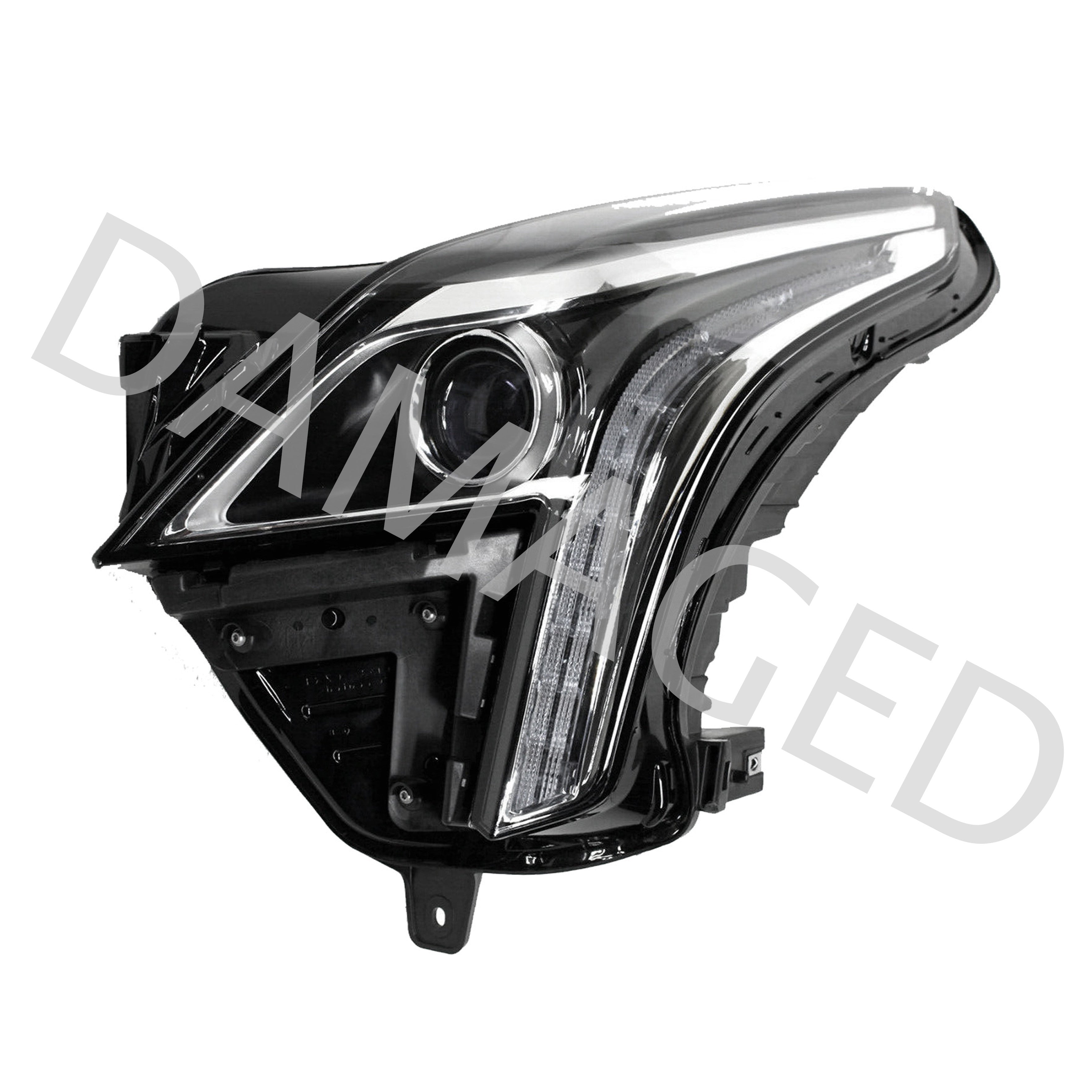 For 2017 2018 2019 Cadillac XT5 Headlight Assembly Halogen Projector with LED DRL Driver Side Damaged