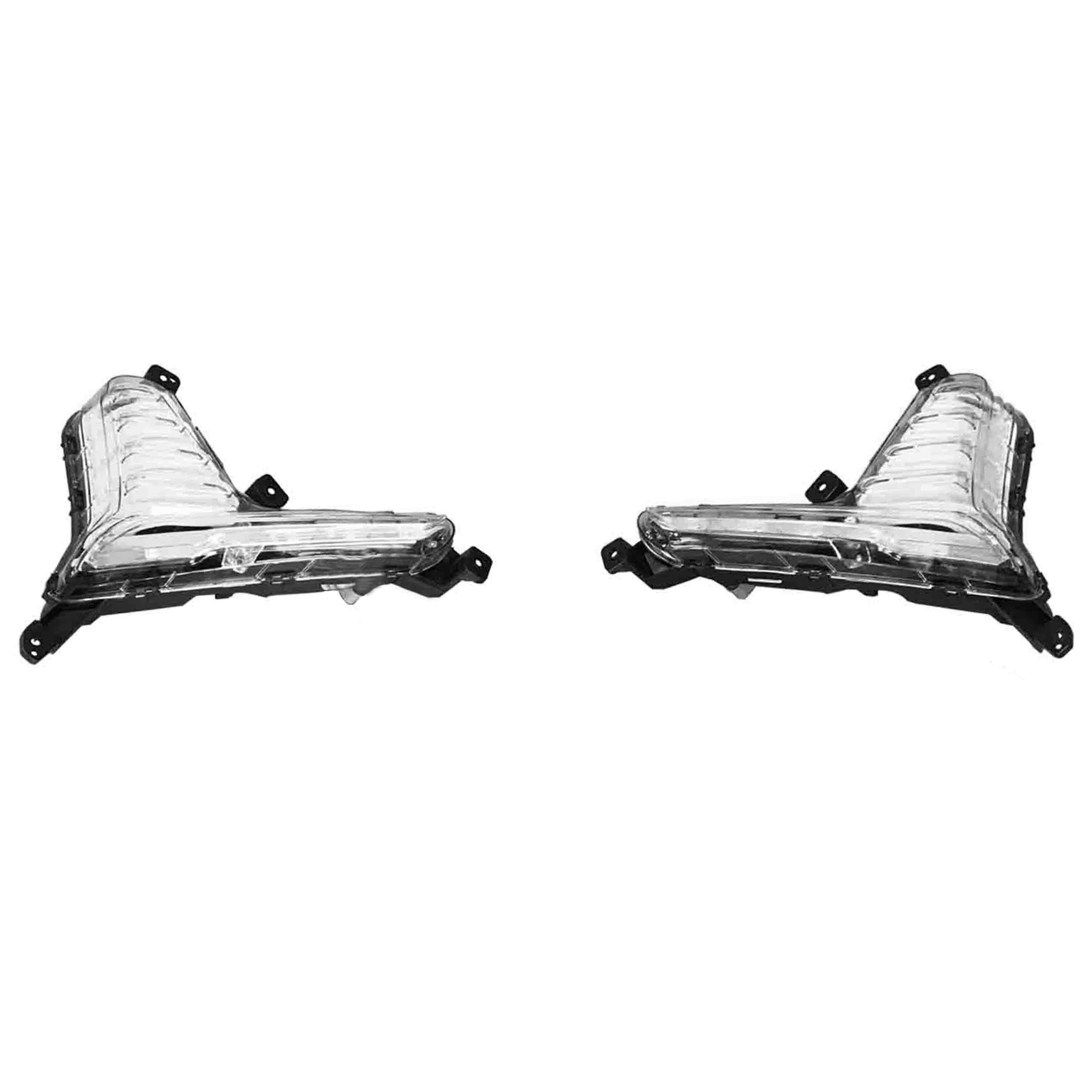 For 2018 2019 Hyundai Sonata LED DRL Daytime Running Fog Lamps Lights Driver Passenger 2pc Set HY2562104 HY2563104