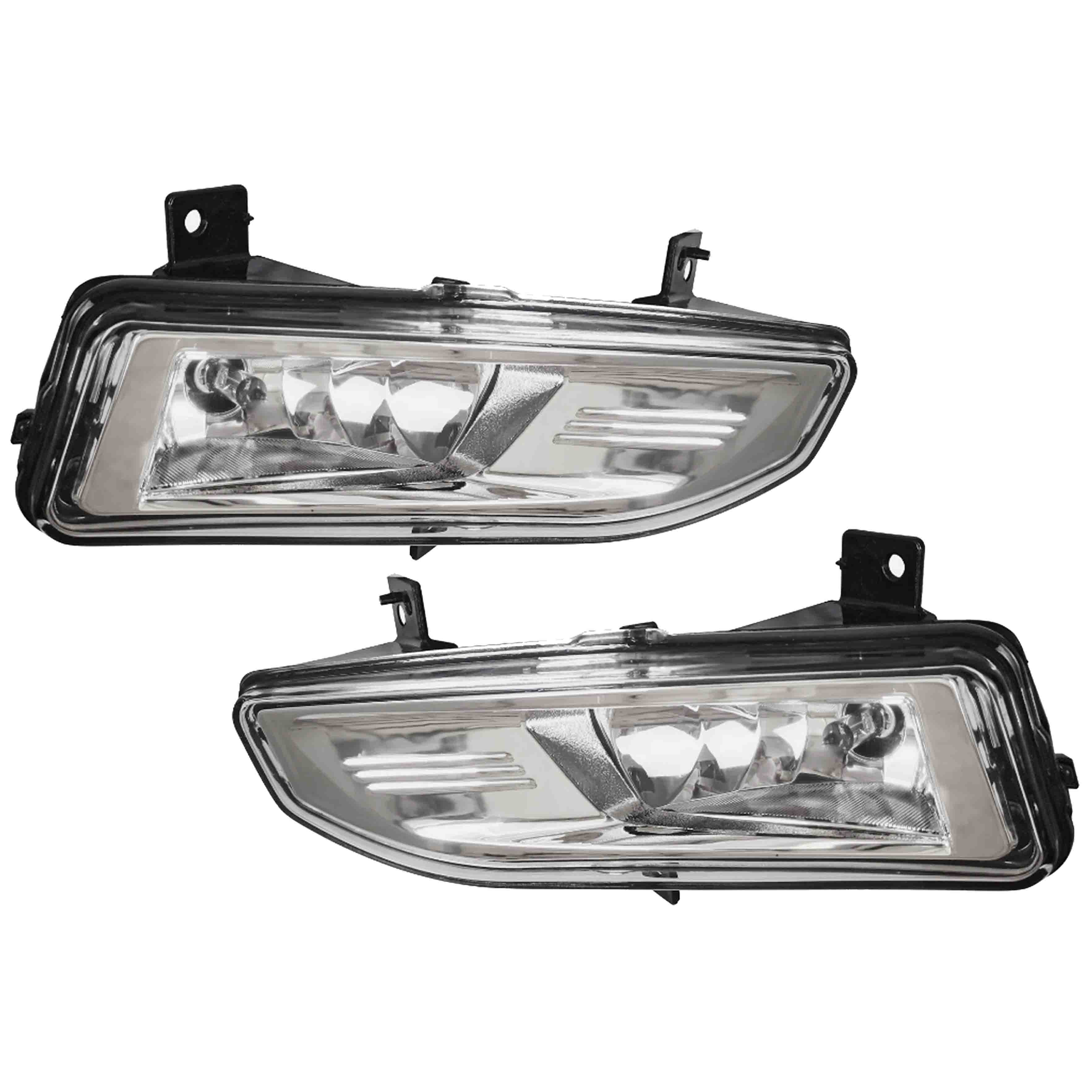 For For 2017 2018 2019 2020 Nissan Rogue S SV SL Front Bumper Fog Lamps Lights Driver Passenger 2pc Set NI2593139 NI2592139