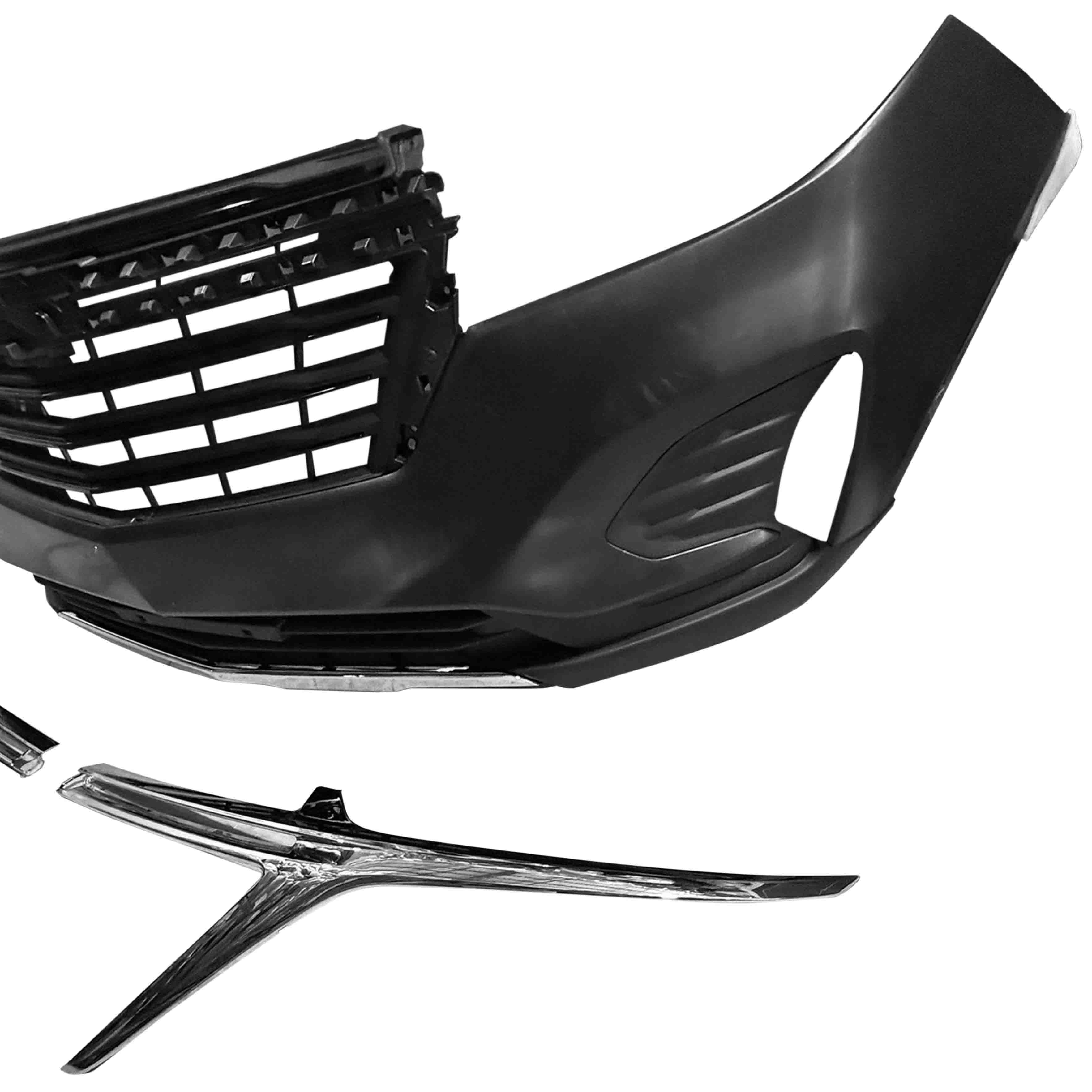 For 2022 2023 Chevy Equinox LT Front Bumper Grille Fog with Chrome Trim Assembly Set