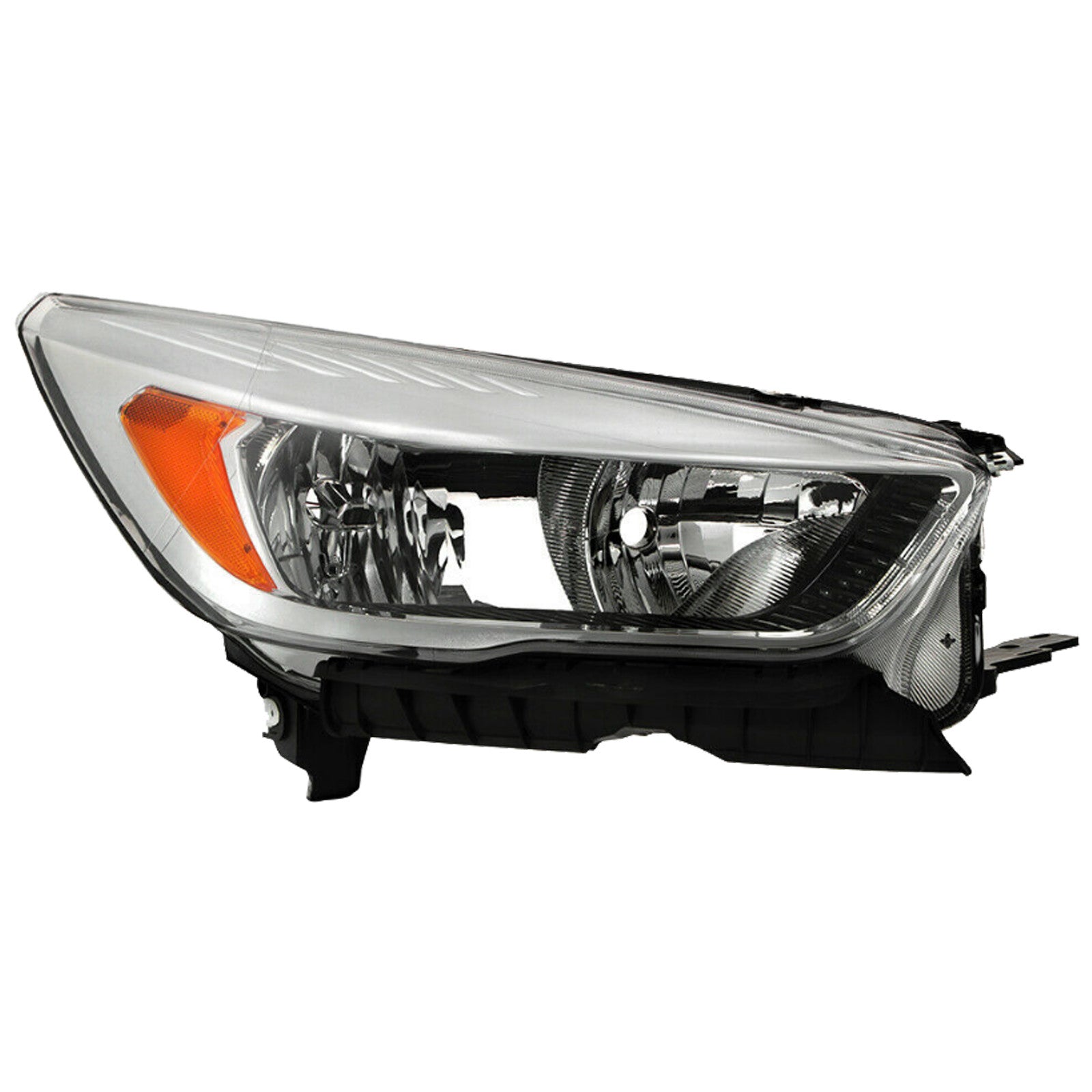 For 2017 2018 2019 Ford Escape Front Headlight Halogen without LED DRL Chrome Right Passenger Side RH