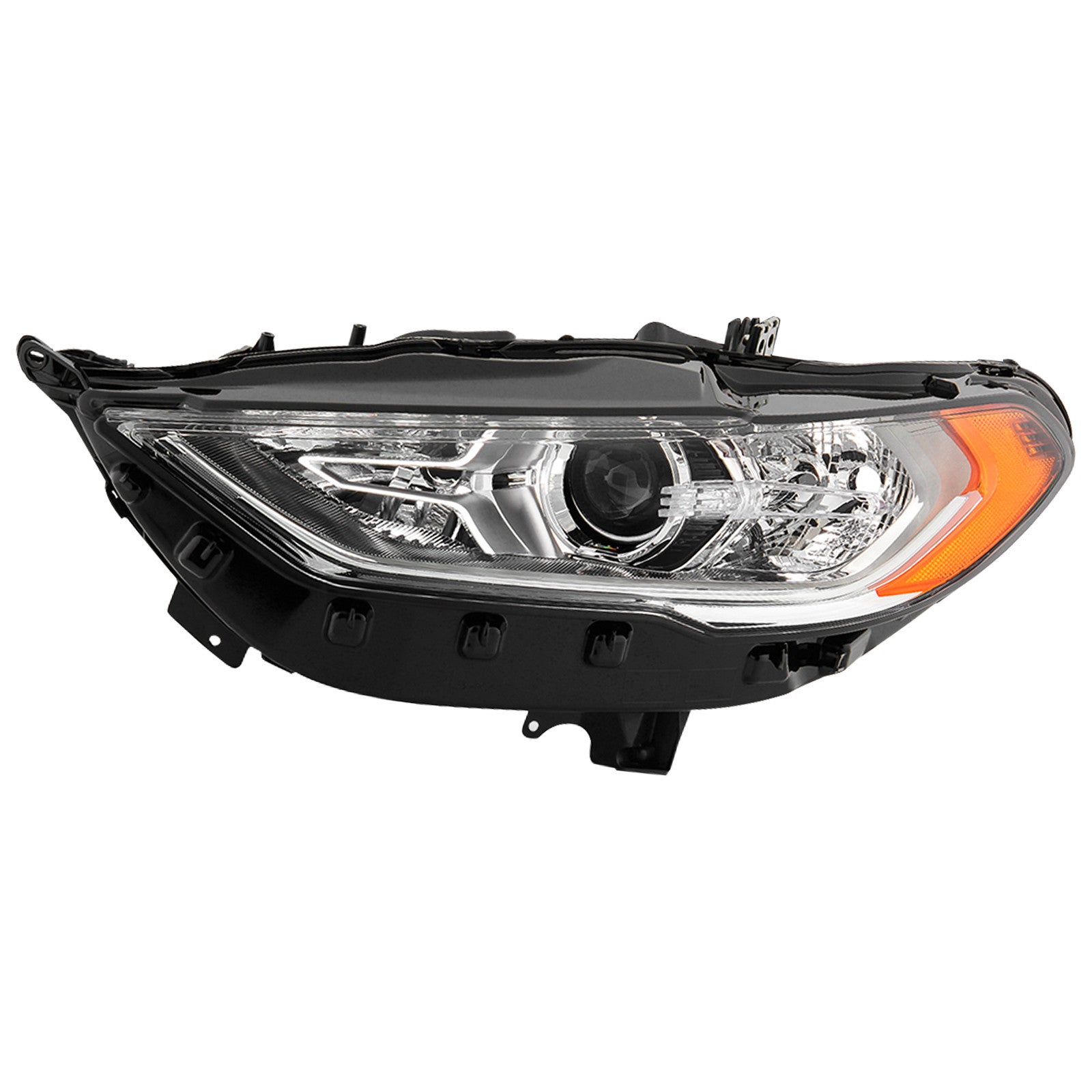 For 2017 2018 2019 Ford Fusion Front Headlight Halogen without LED DRL Projector Left Driver Side LH