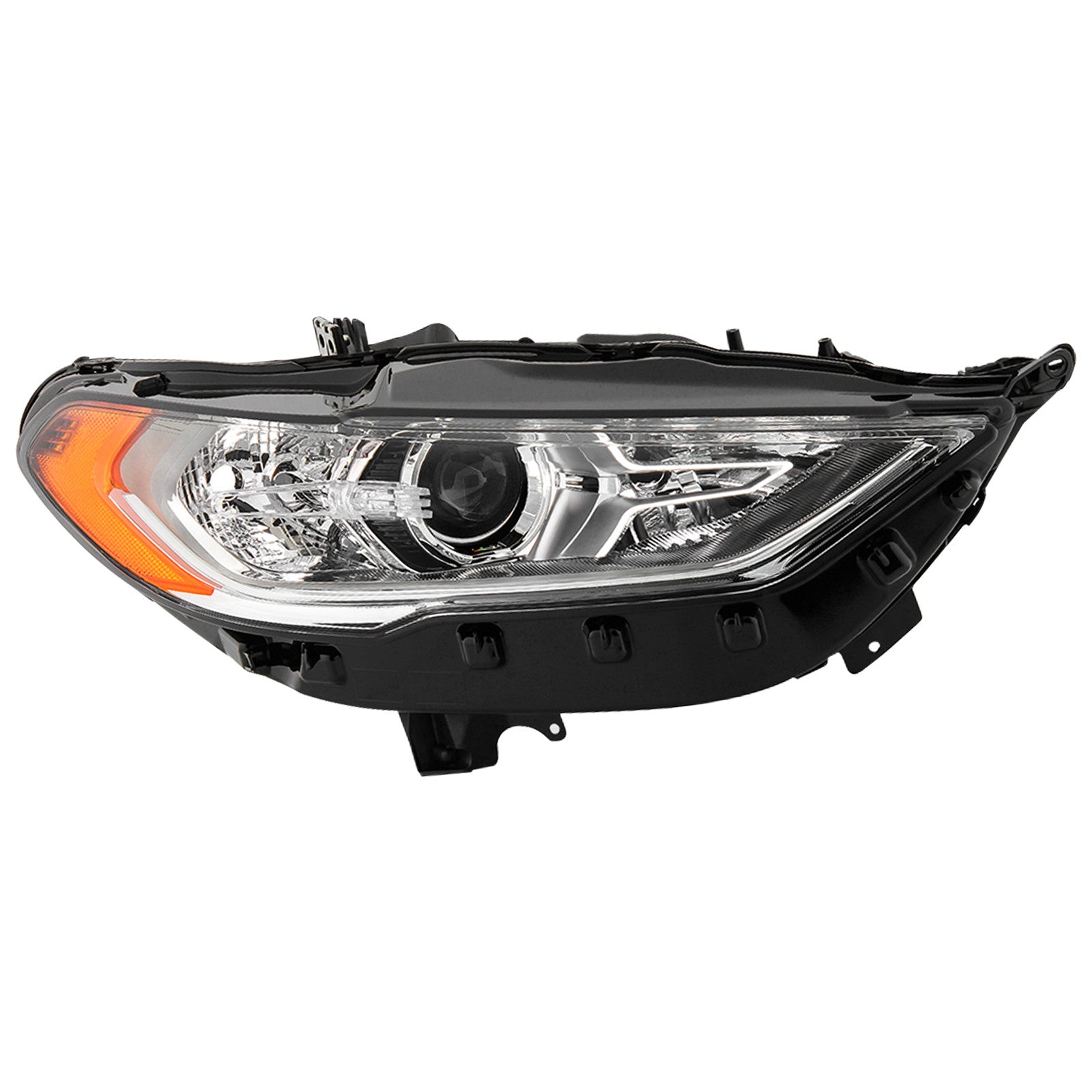For 2017 2018 2019 Ford Fusion Front Headlight Halogen without LED DRL Projector Right Passenger Side RH