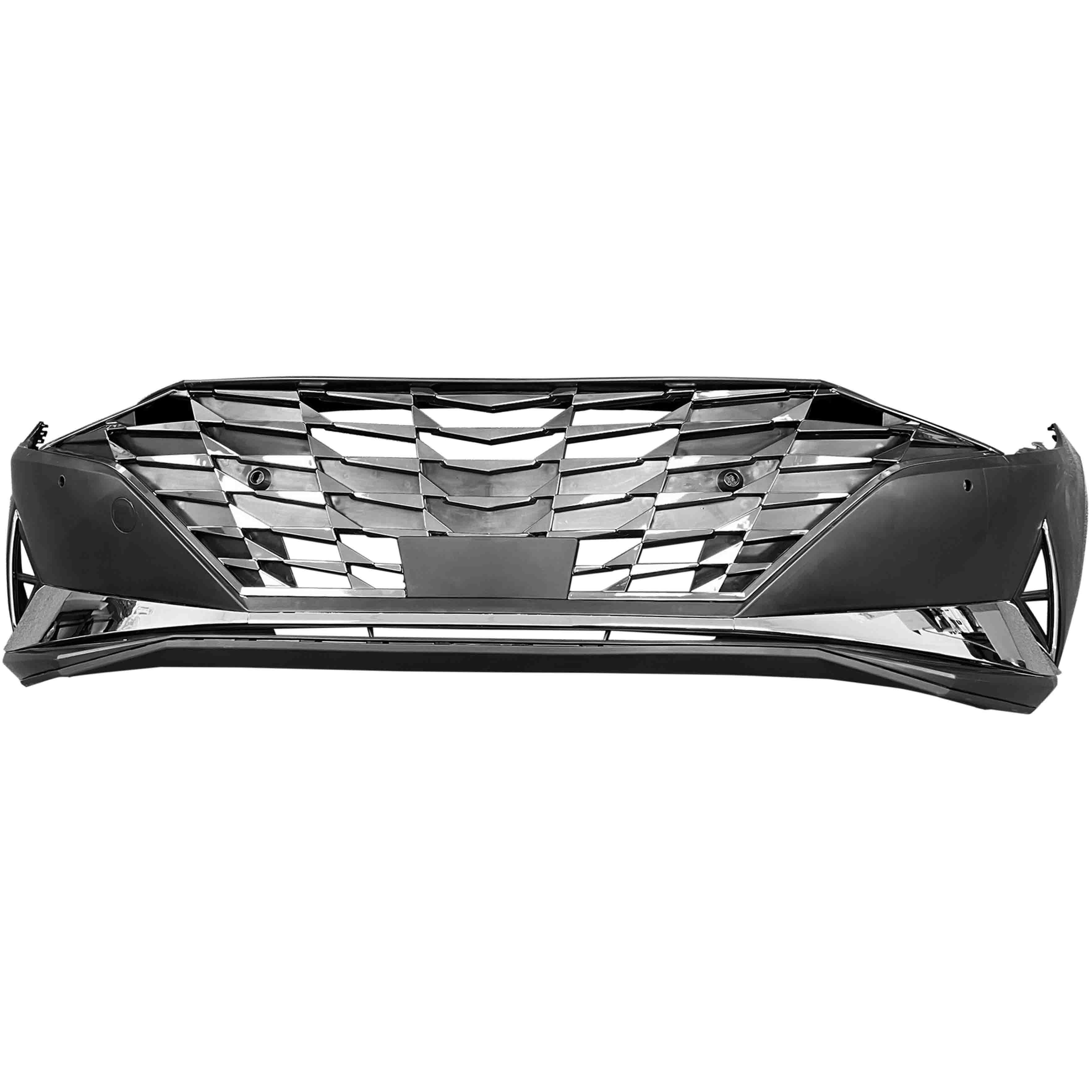 For 2021 2022 2023 Hyundai Elantra Front Bumper with Chrome Grilles Assembly Set