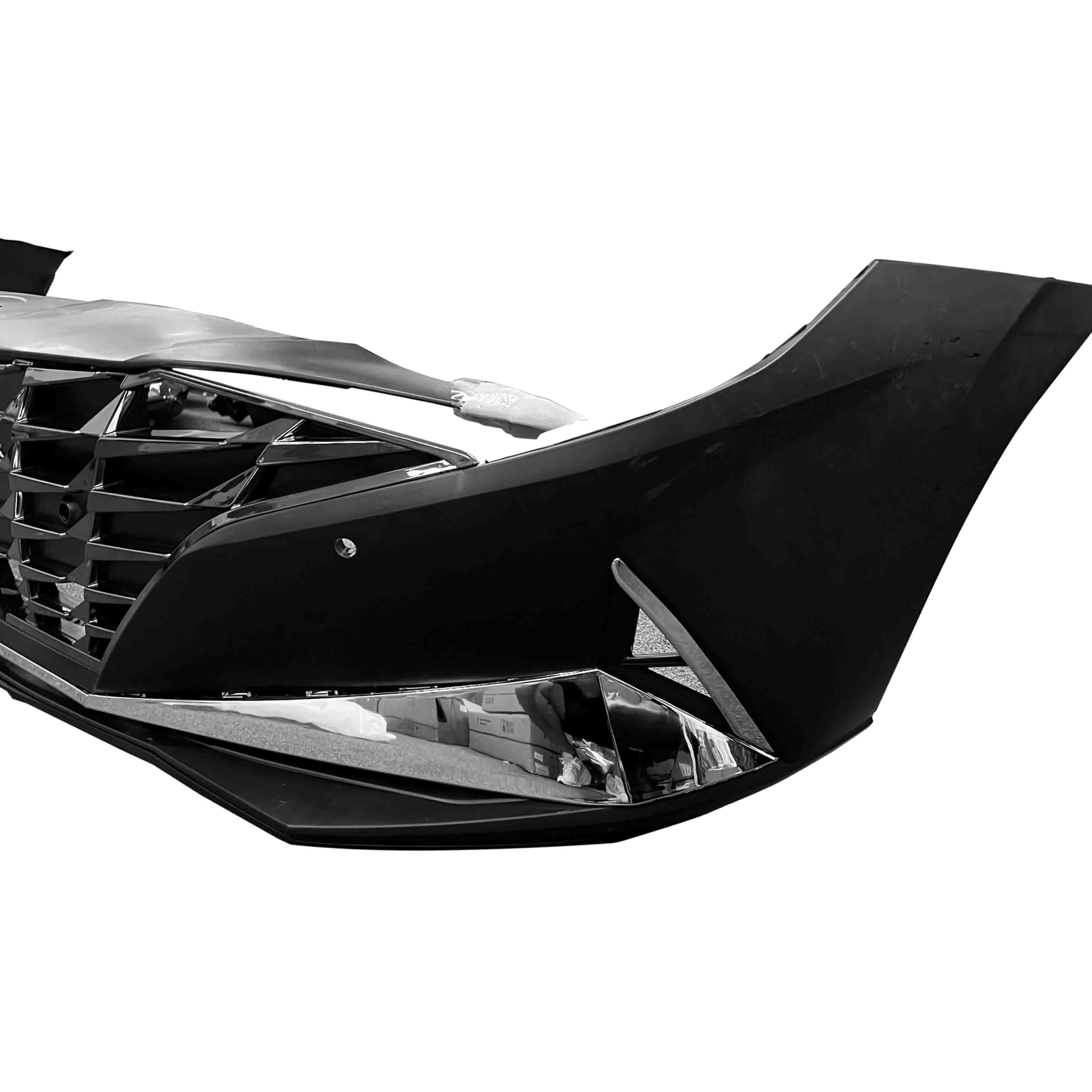For 2021 2022 2023 Hyundai Elantra Front Bumper with Chrome Grilles Assembly Set