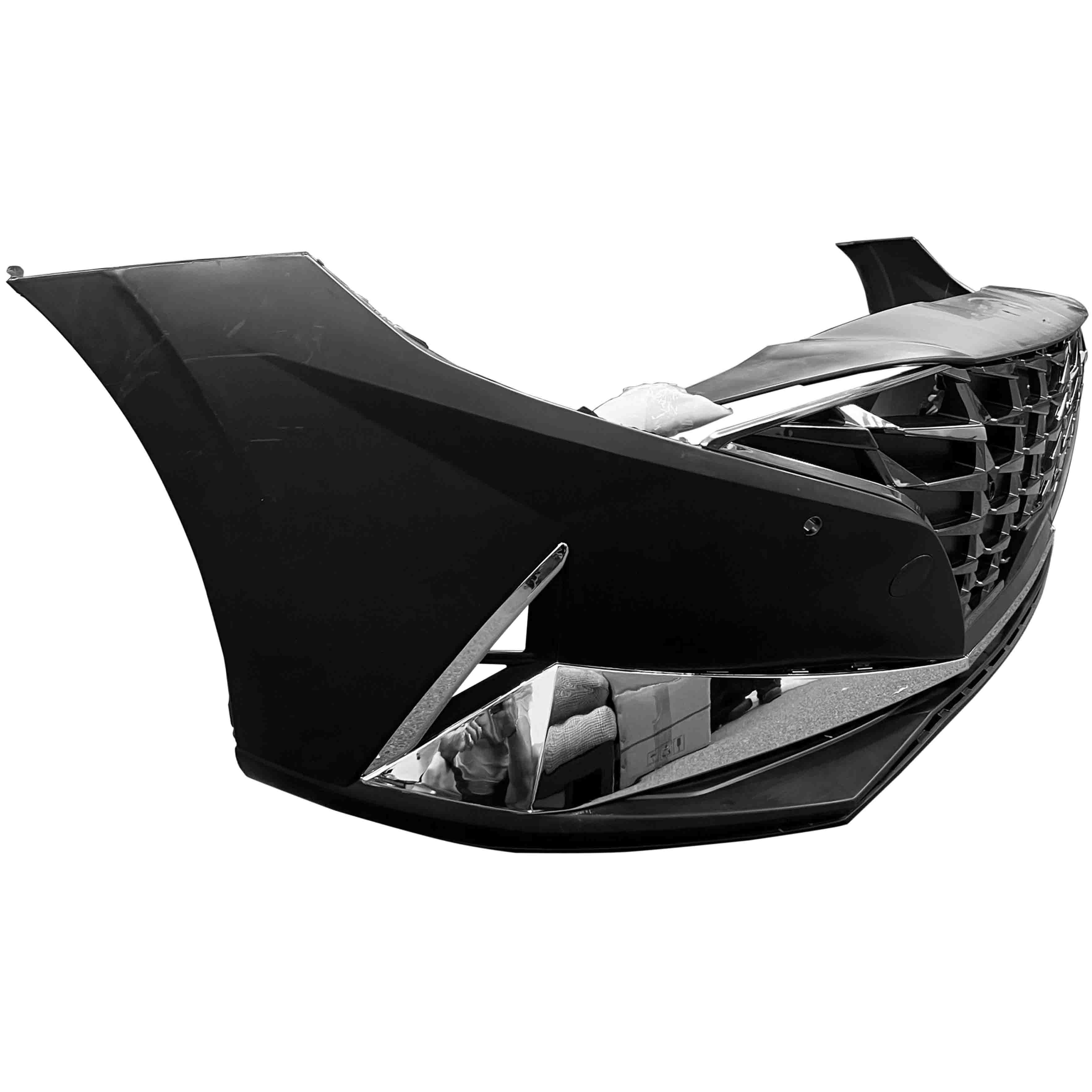 For 2021 2022 2023 Hyundai Elantra Front Bumper with Chrome Grilles Assembly Set