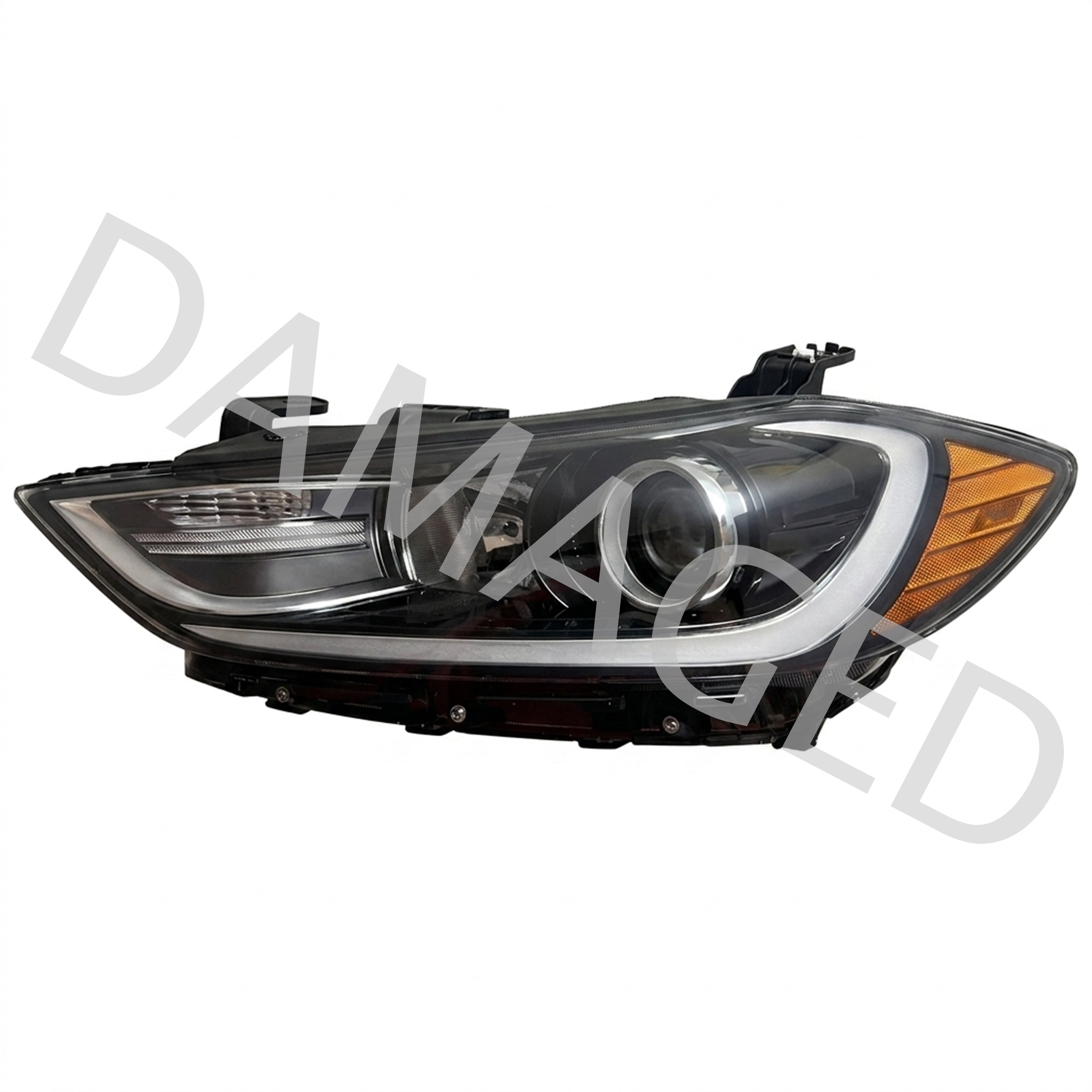 2017 2018 Hyundai Elantra Headlight Assembly Halogen with Bulbs Left Driver Side LH Damaged