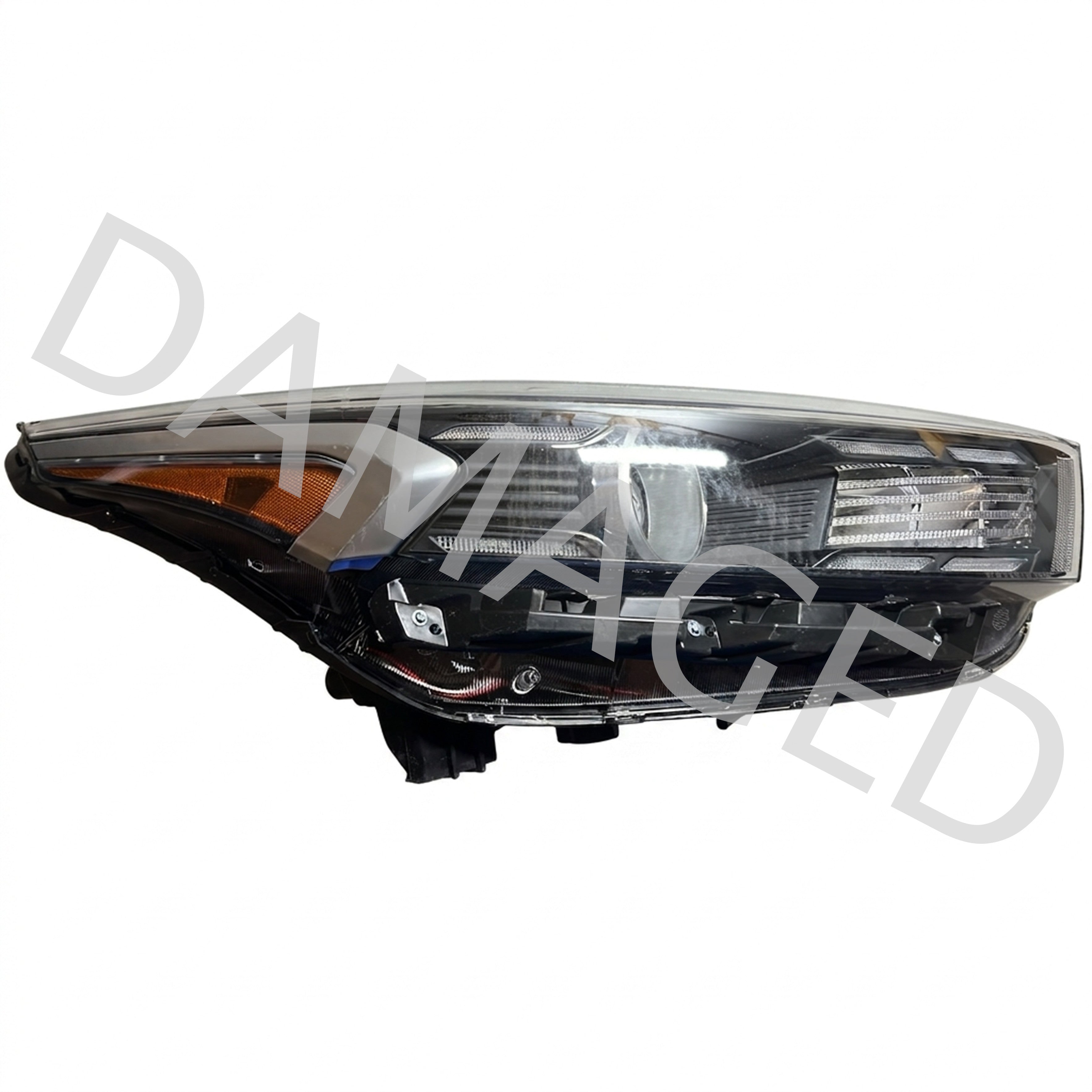 2022 2023 Kia Forte Halogen Projector Headlight Assembly with LED DRL Passenger Side Damaged