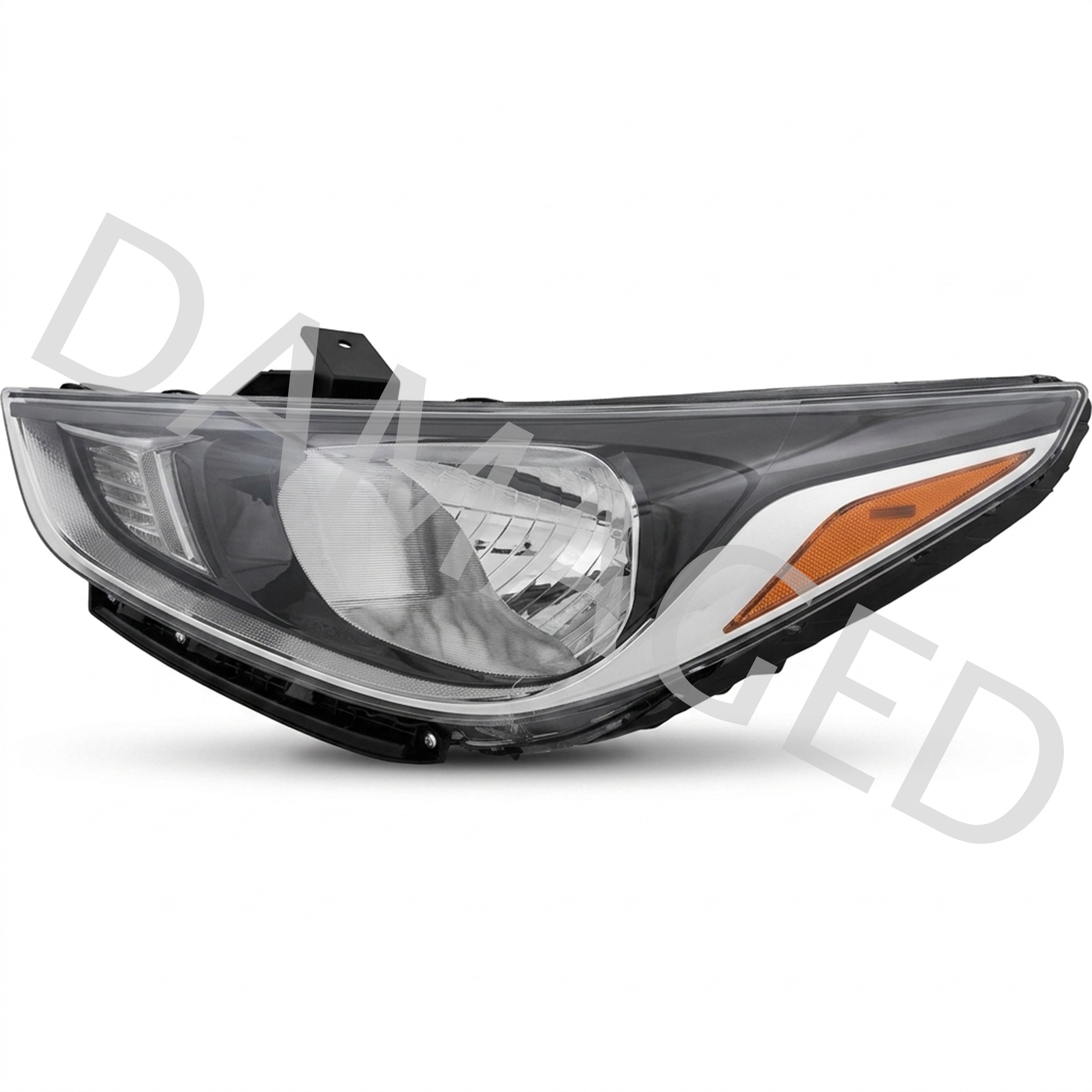 For 2018 2022 Hyundai Accent SE SEL Halogen Headlight Headlamp Driver Left Side Damaged