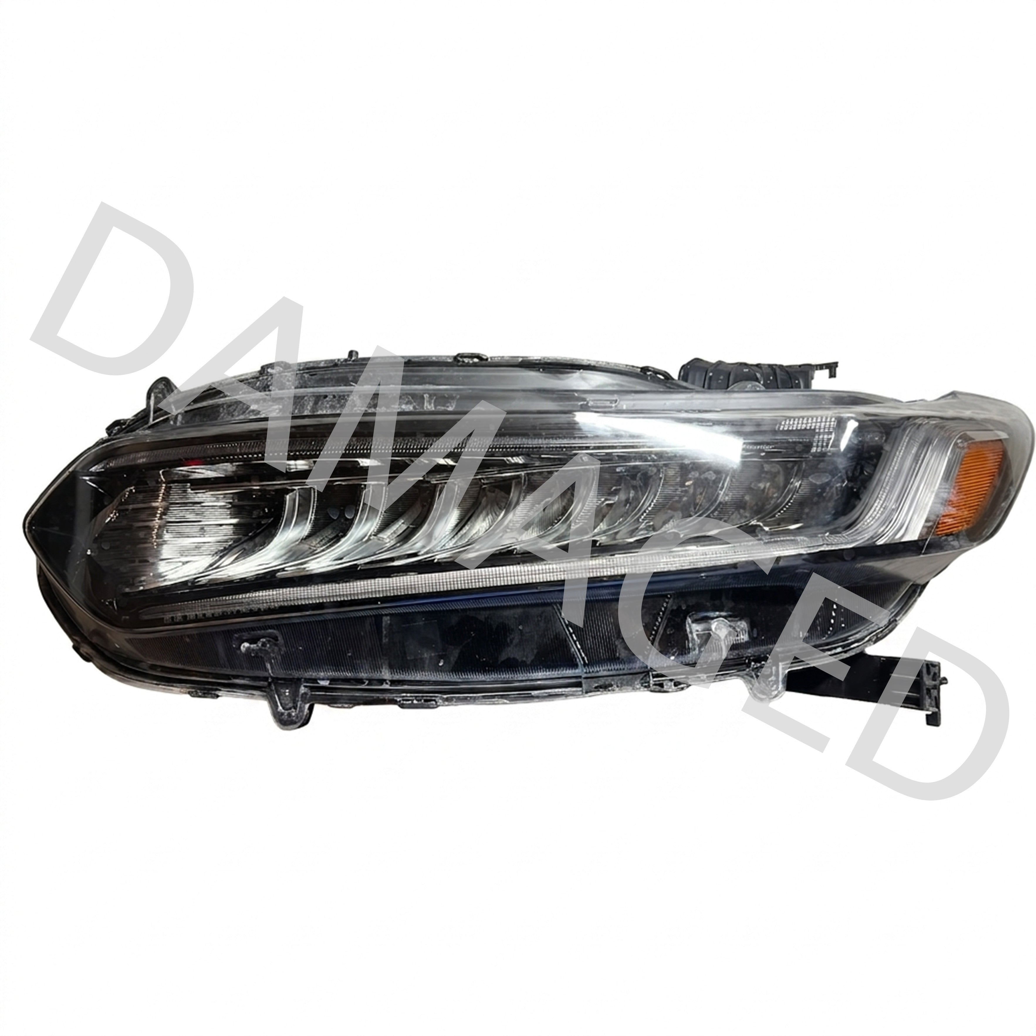 For 2018 2019 2020 2021 2022 Honda Accord Full LED Headlight Headlamp Chrome Assembly Left Driver Side LH 33150TVAA11 Damaged