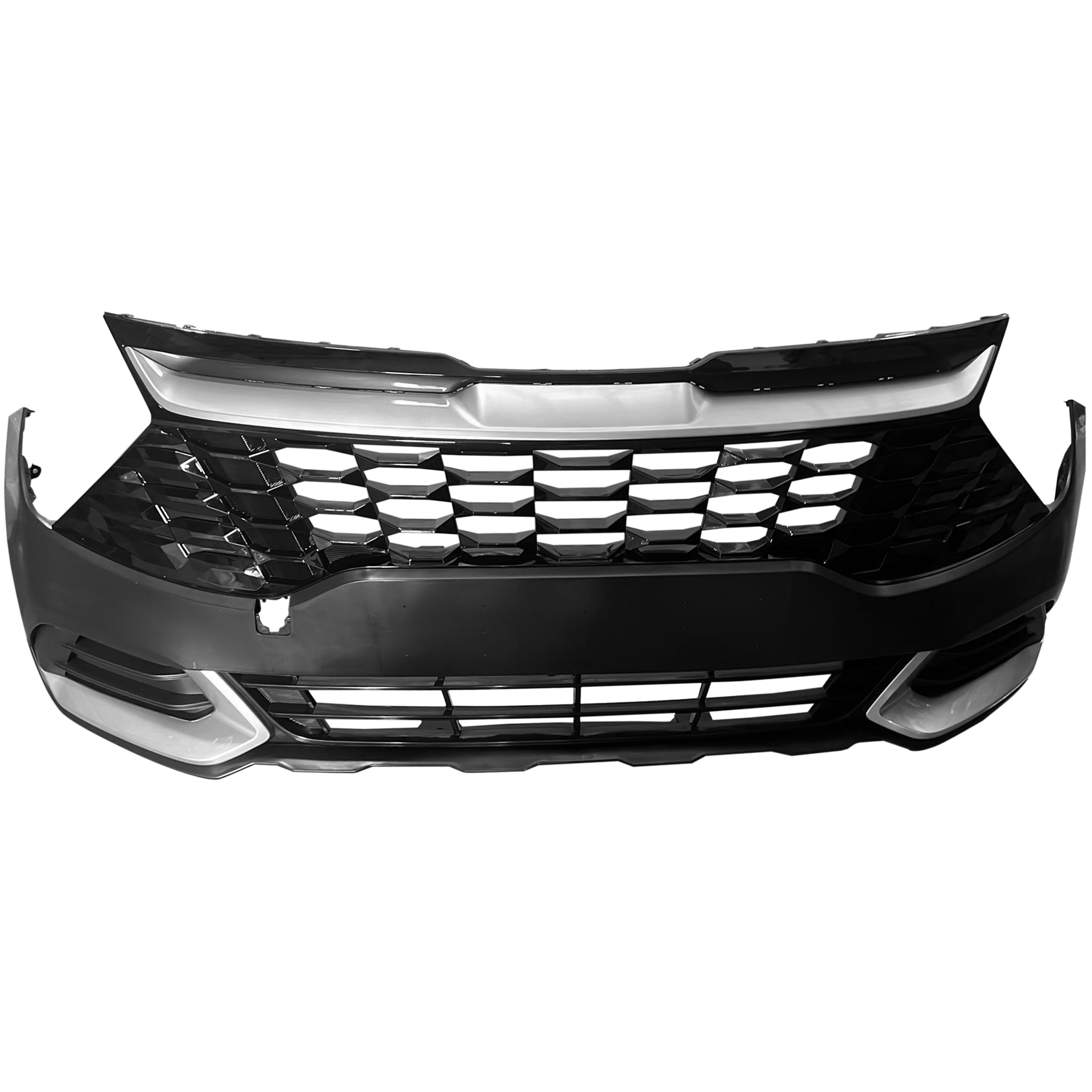 For 2023 2024 2025 Kia Sportage SX EX LX Front Bumper with Upper Lower Grille Fog Cover & Front Headlight LED Driver Passenger Side Set Pair Assembly Set