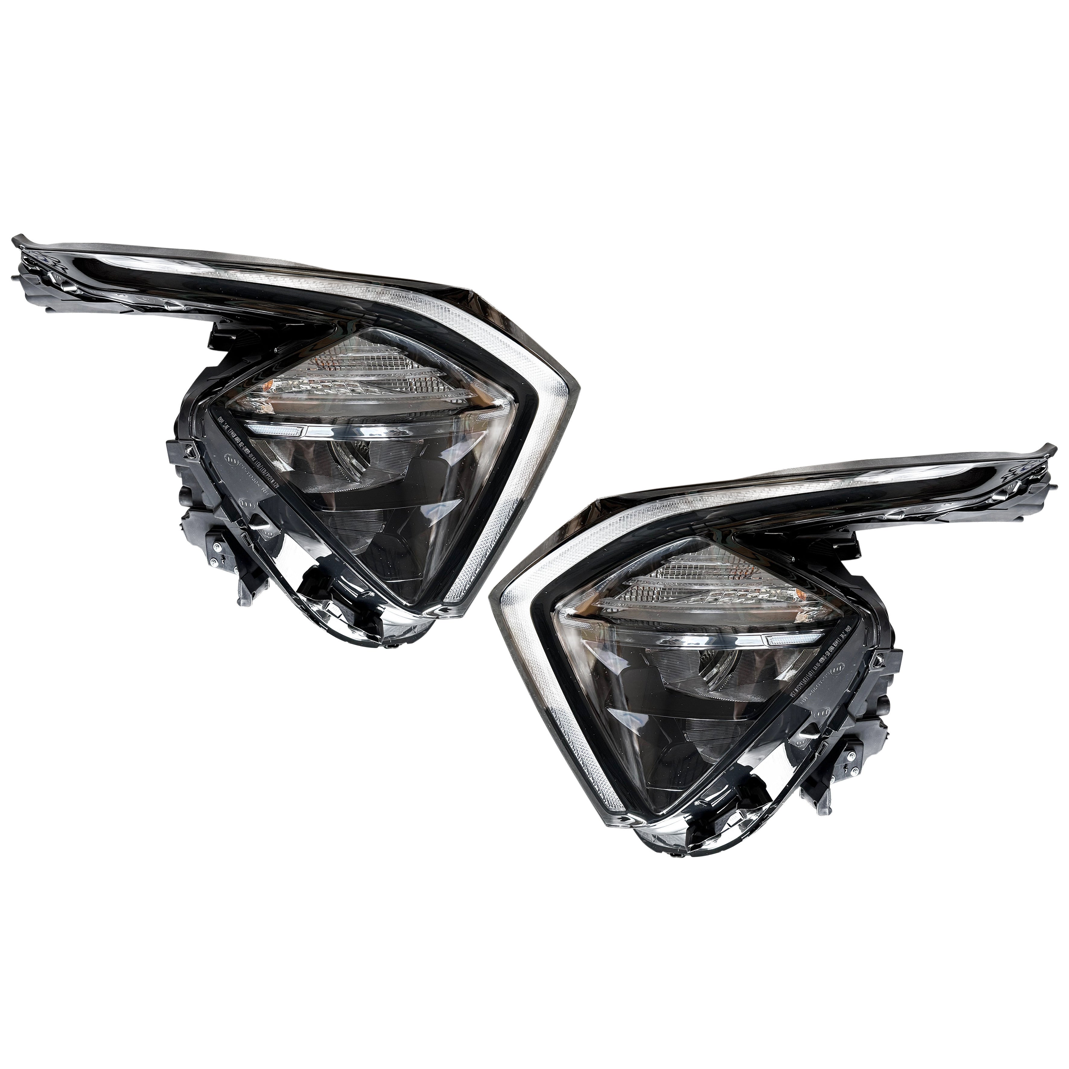 For 2023 2024 2025 Kia Sportage SX EX LX Front Bumper with Upper Lower Grille Fog Cover & Front Headlight LED Driver Passenger Side Set Pair Assembly Set
