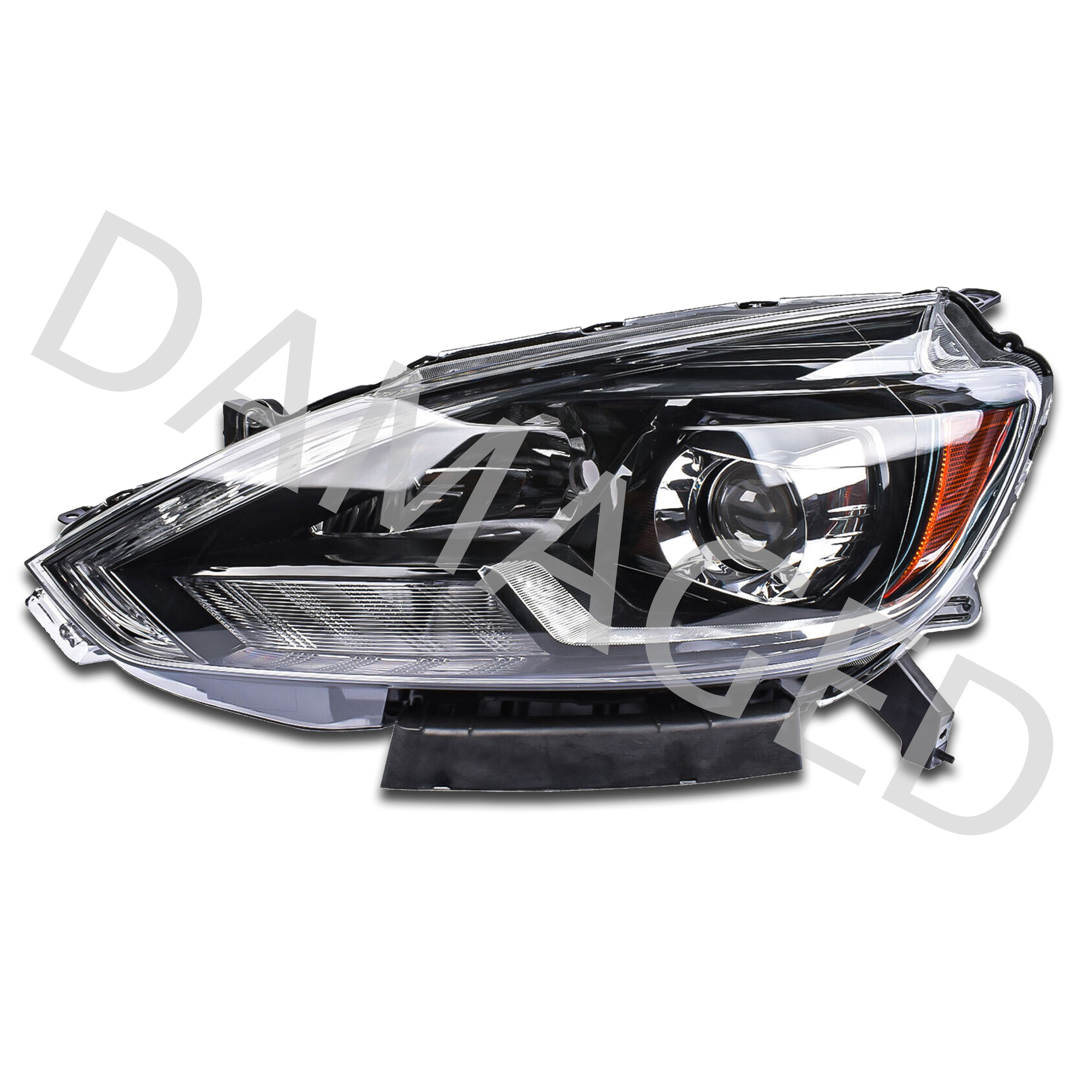 For 2016 2017 2018 2019 Nissan Sentra Front Headlight Assembly LED Projector Driver Side Damaged